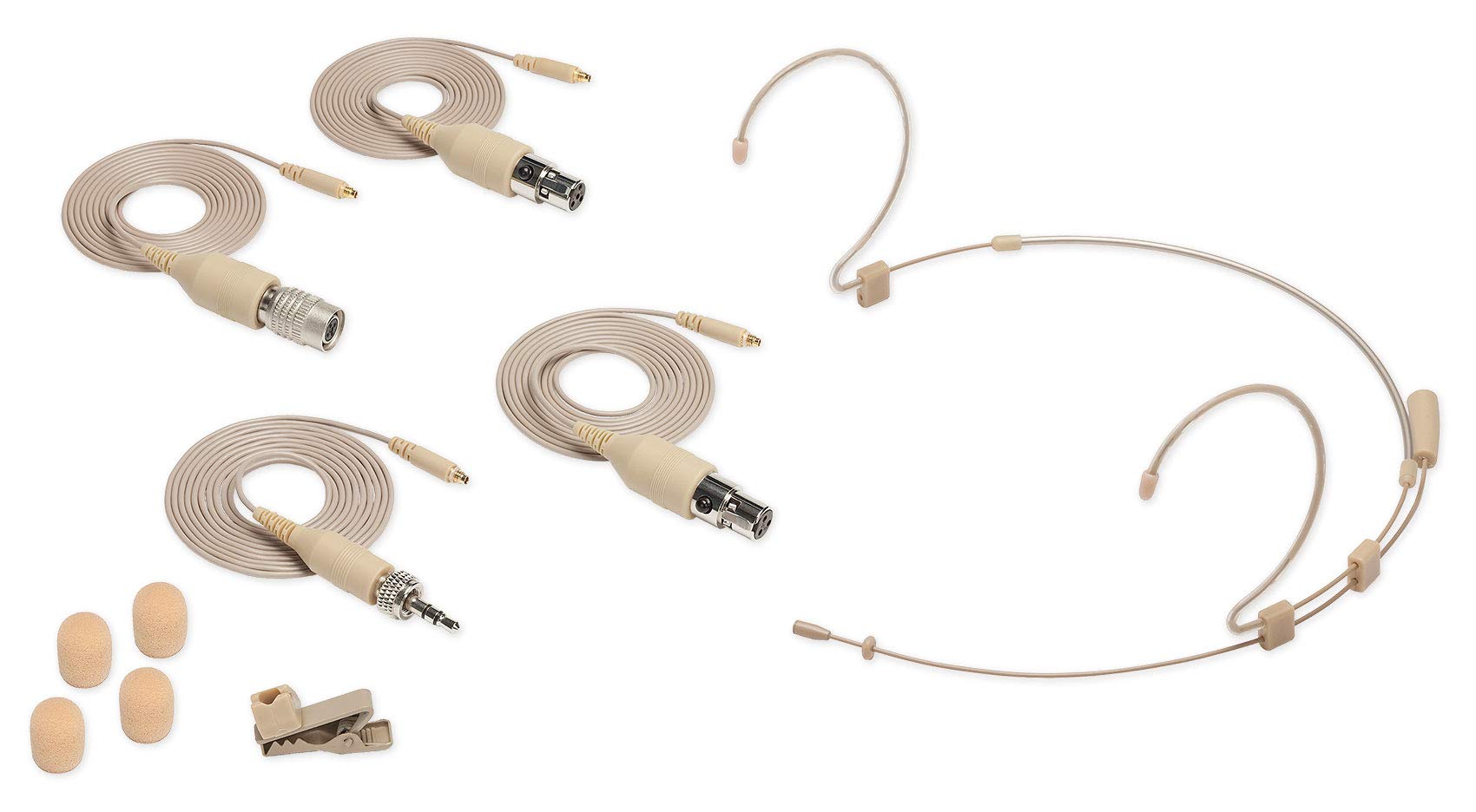 Samson DE50X Professional Headset Microphone with 4 Adapters, 2.5mm Capsule, Clip & Windscreens - Ideal for Podcasting, Gaming, Live Streaming & Broadcast Use