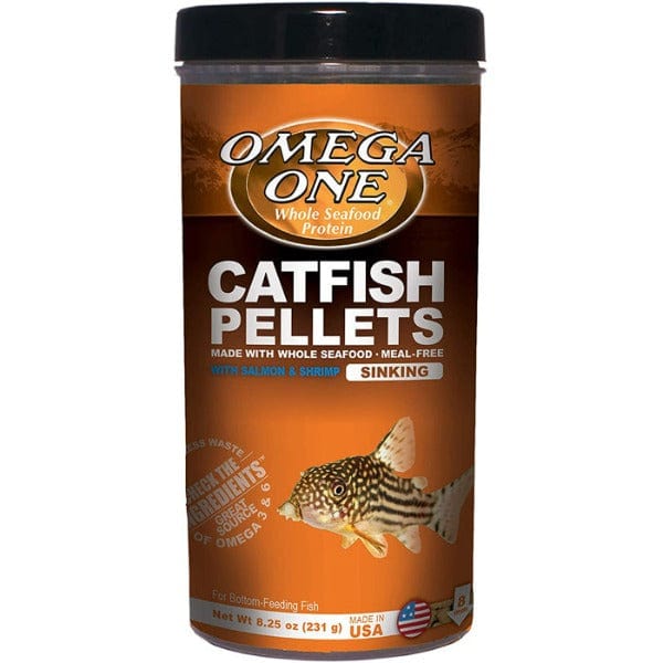Omega One Catfish Pellets - Premium Sinking Fish Food for Catfish, Bottom Feeders & Tropical Fish - High Protein Nutrition for Healthy Growth - Perfect for Aquariums, Ponds & Fish Tanks