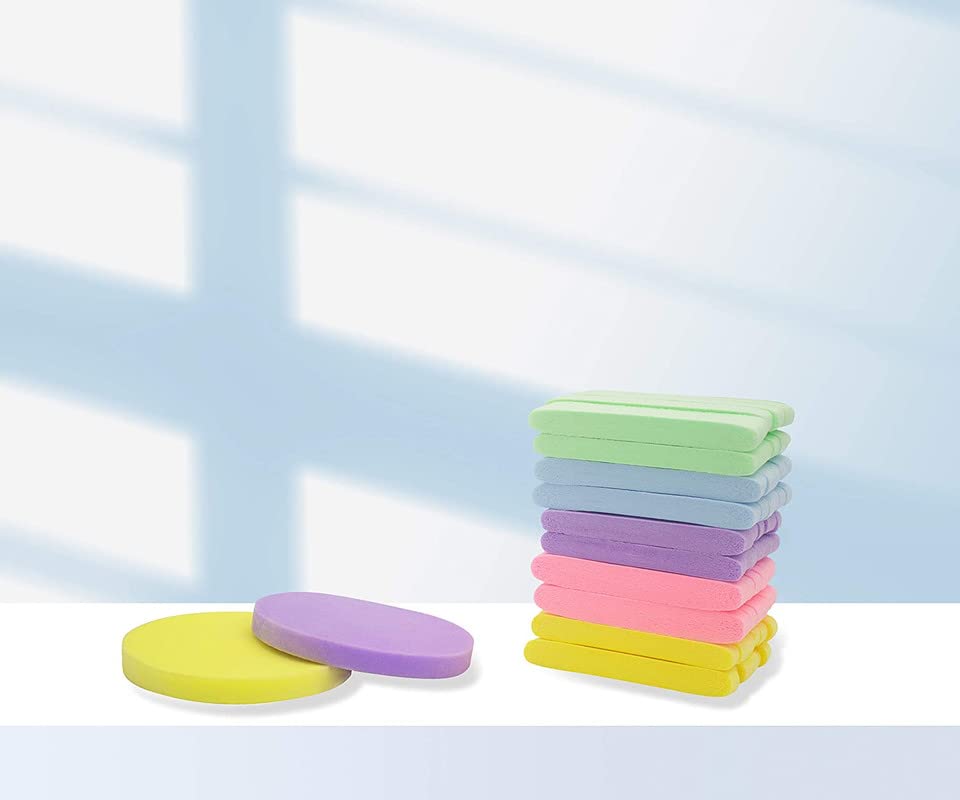 12 Pack Compressed PVA Facial Sponges for Exfoliating & Cleansing - Professional Makeup Remover & Spa Facial Pads for Daily Skincare & Deep Cleansing Routine