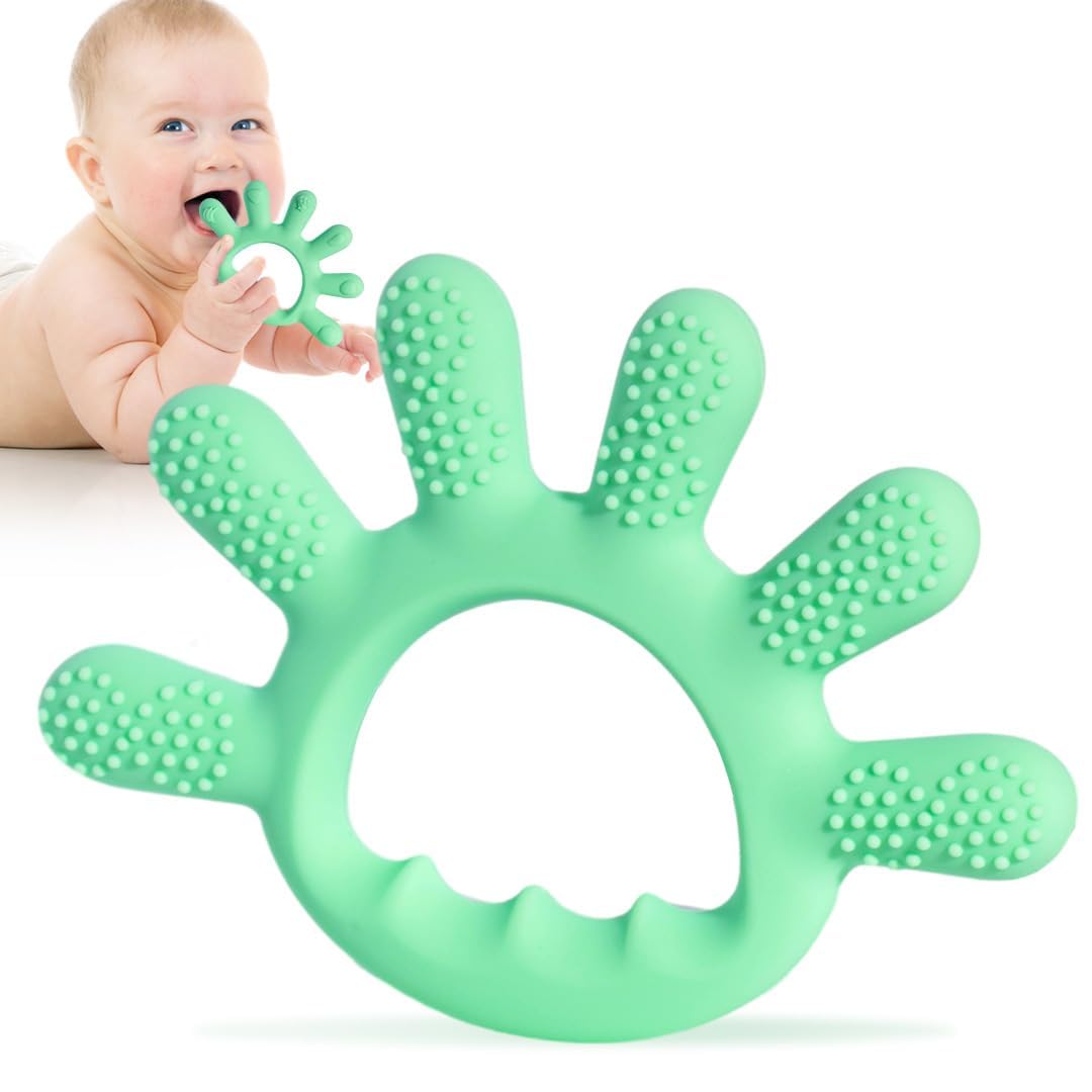 Baby Silicone Teething Toys - Safe for 0-12 Months | Infant Chew Toys for Soothing & Development | Perfect Baby Shower Gift