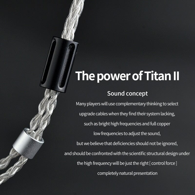 Premium Yongse Titan II 8-Core Silver Palladium Plated Audiophile Headphone Cable - 3.5mm/2.5mm/4.4mm Connectors for MMCX/0.78 2Pin - Perfect for Hi-Fi Music, Studio Monitoring & Professional Audio Enthusiasts