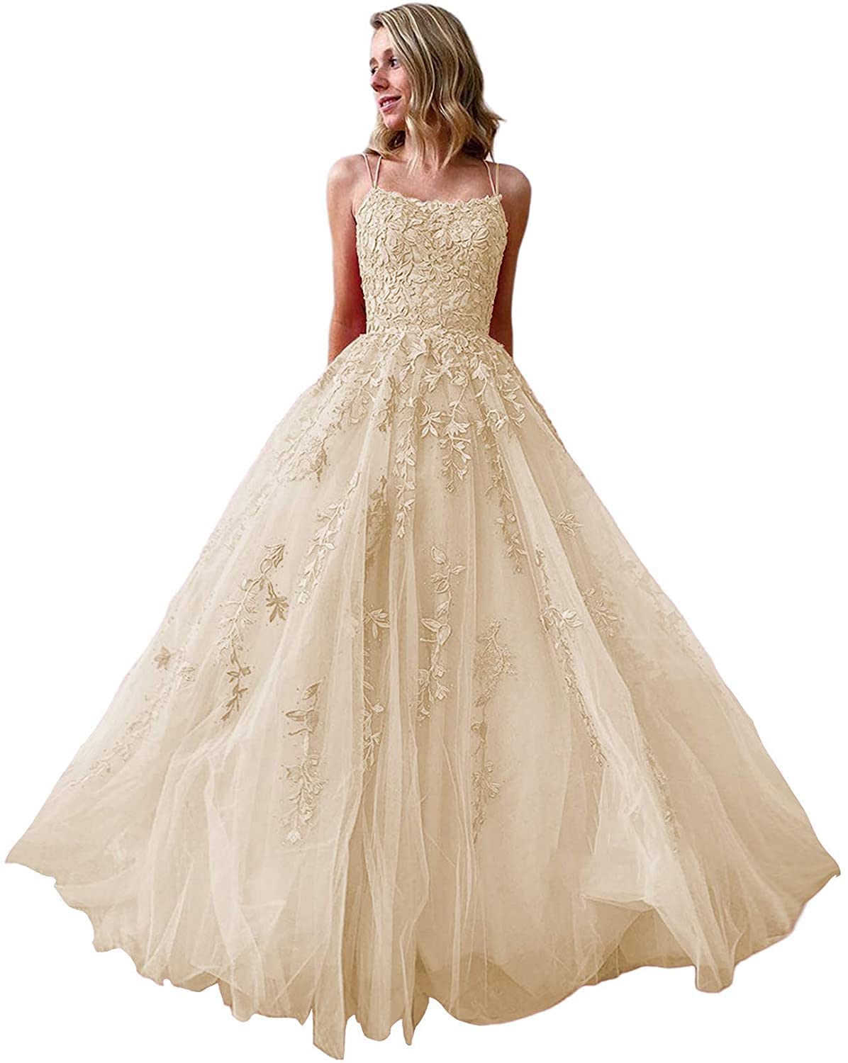 Elegant Lover Kiss Women's Prom Dresses - Long Ball Gown Backless Formal Evening Gowns for Homecoming, Wedding, Party & Special Occasions