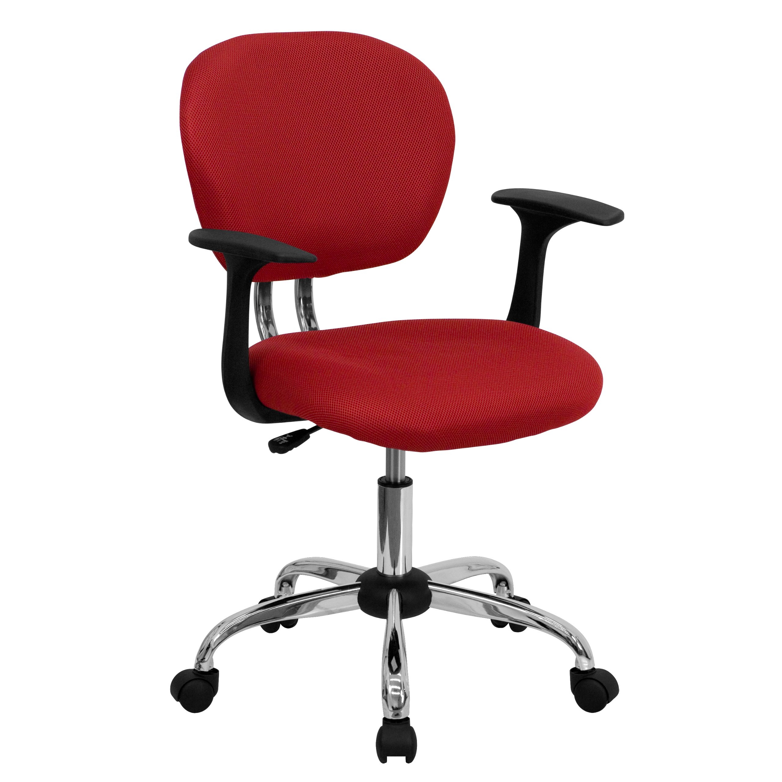 Ergonomic Mid-Back Mesh Office Chair with Padded Seat & Adjustable Arms - Breathable Swivel Task Chair for Home & Business Workspaces - Perfect for Long Hours of Computer Work, Gaming, or Study Sessions