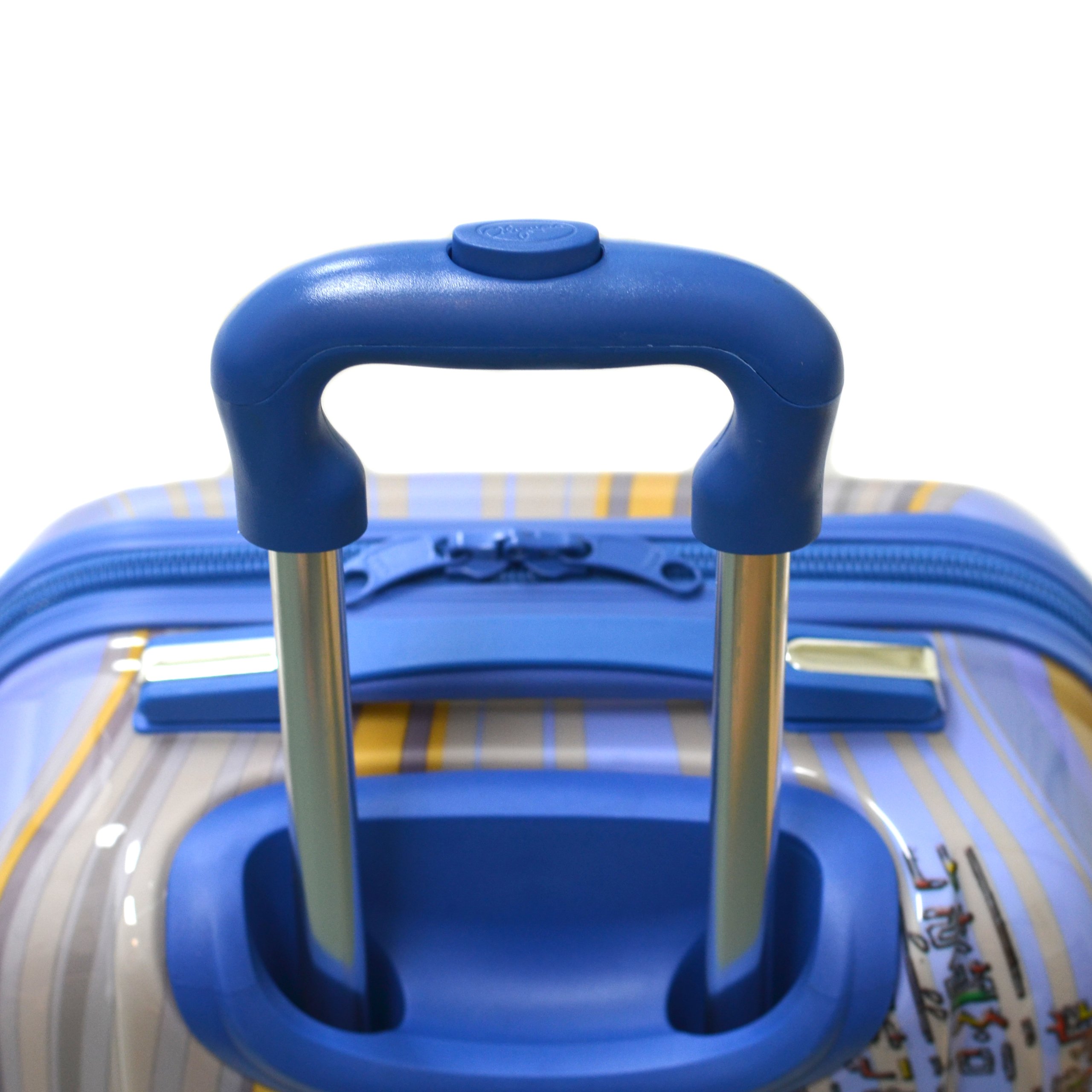 Olympia U.S.A. Arirang Art Series 21 Inch Carry-on Luggage - Sapphire Blue Spinner Suitcase for Travel, Business Trips & Weekend Getaways | Lightweight & Durable