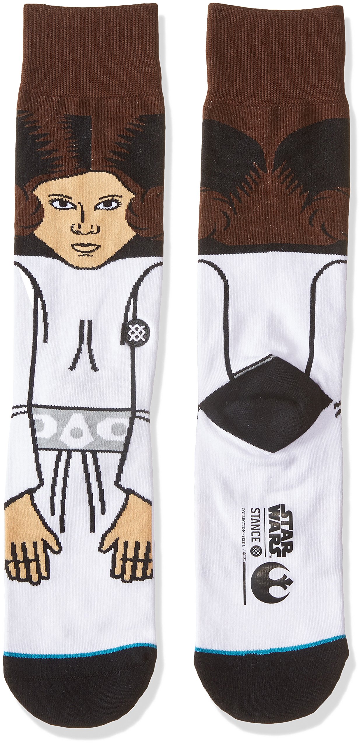 Stance Men's Leia Crew Socks - White, Size 10-13 (Fits Shoe Size 6-12) | Comfortable Athletic Socks for Running, Basketball & Everyday Wear
