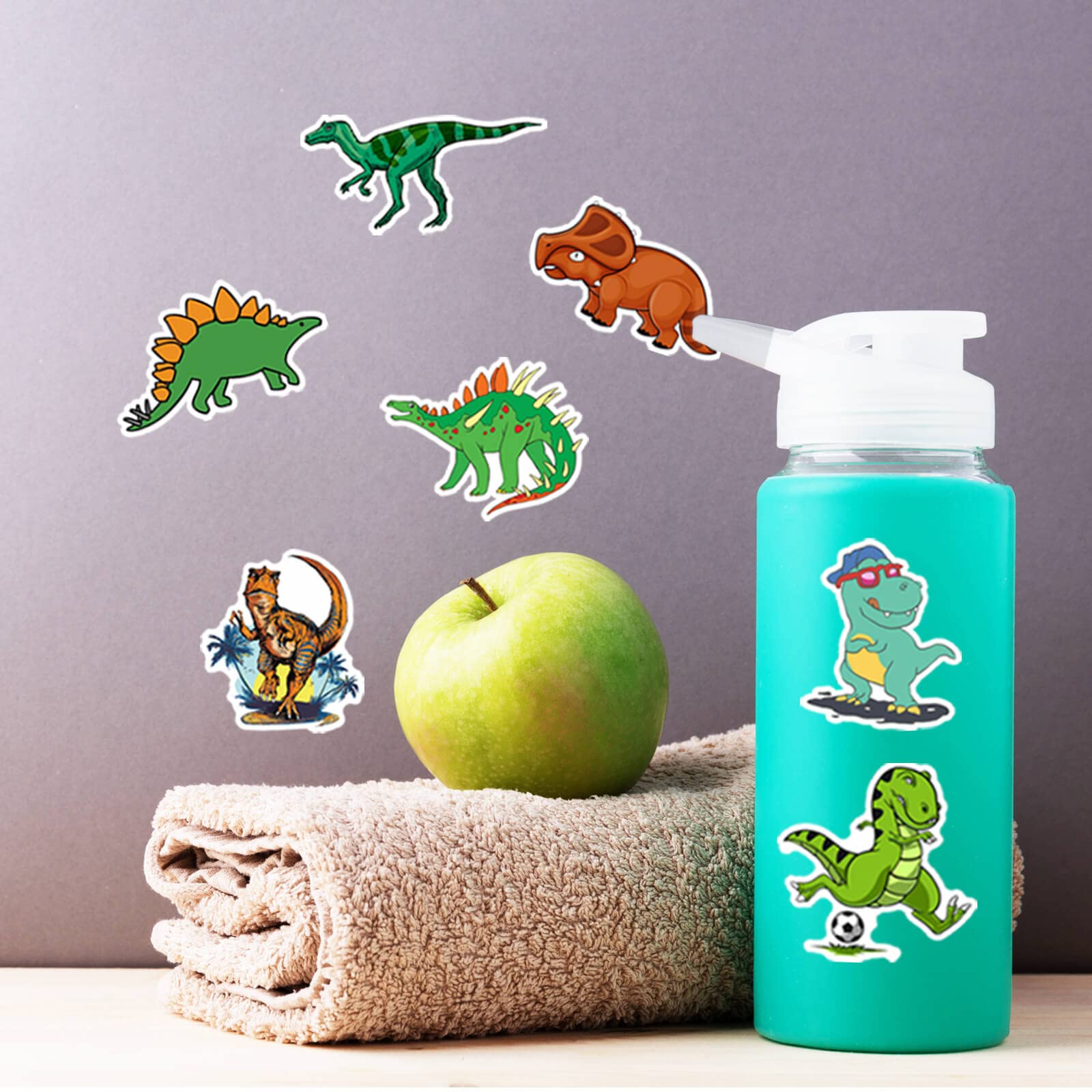 100PCS Dinosaur Stickers for Kids - Waterproof Cartoon Stickers for Scrapbooking, School Supplies, Luggage & Teaching Rewards - Fun Classroom & Party Favors, DIY Crafts & Kids' Activities