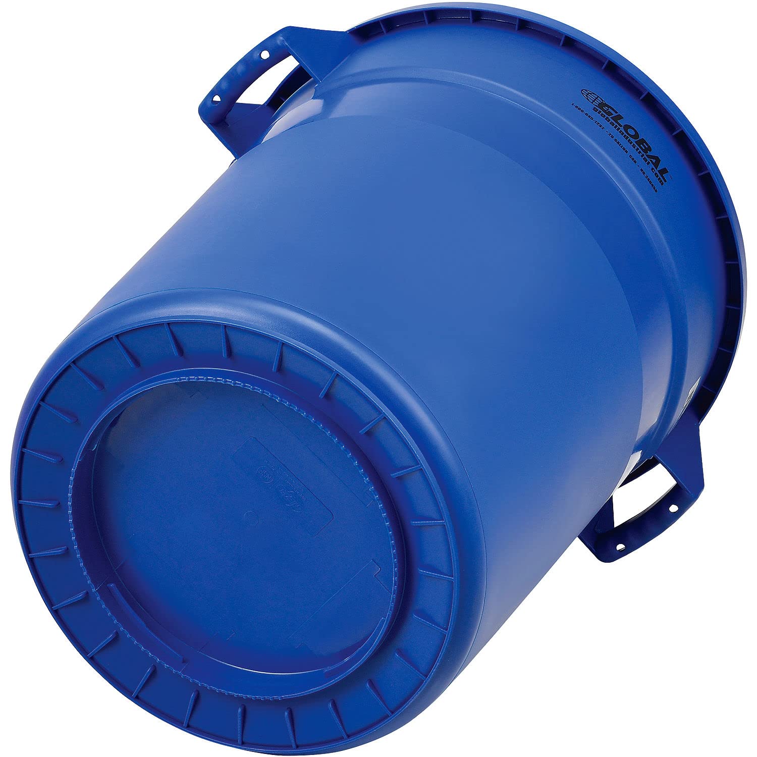 20 Gallon Heavy-Duty Plastic Trash Can with Lid - Blue Commercial Grade Waste Bin for Kitchen, Office, Restaurant & Outdoor Use