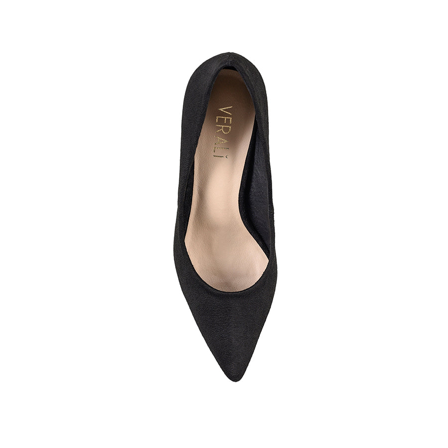 Harolina Black Stiletto Pumps - Women's High Heel Dress Shoes for Party, Wedding & Evening Wear - Pointed Toe Micro Heel Pumps
