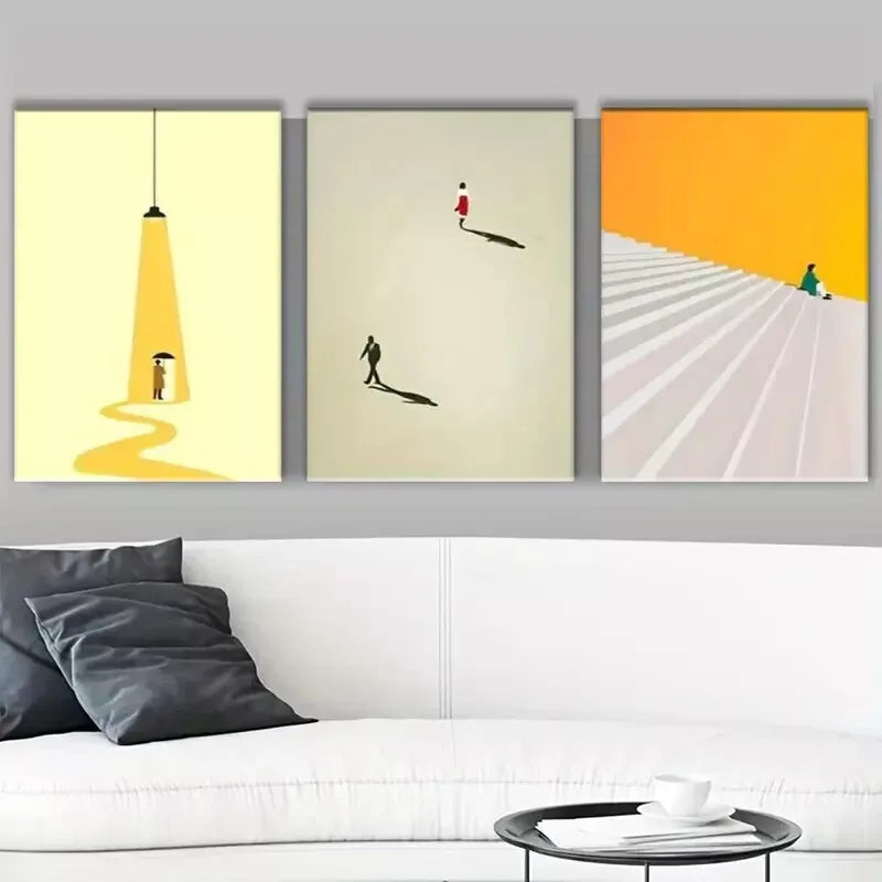 3-Piece Abstract & Figurative Canvas Wall Art Set - 40x60cm High Quality Framed Prints | 100% Australian Made | Ready to Hang | Perfect for Living Room, Bedroom & Office Decor