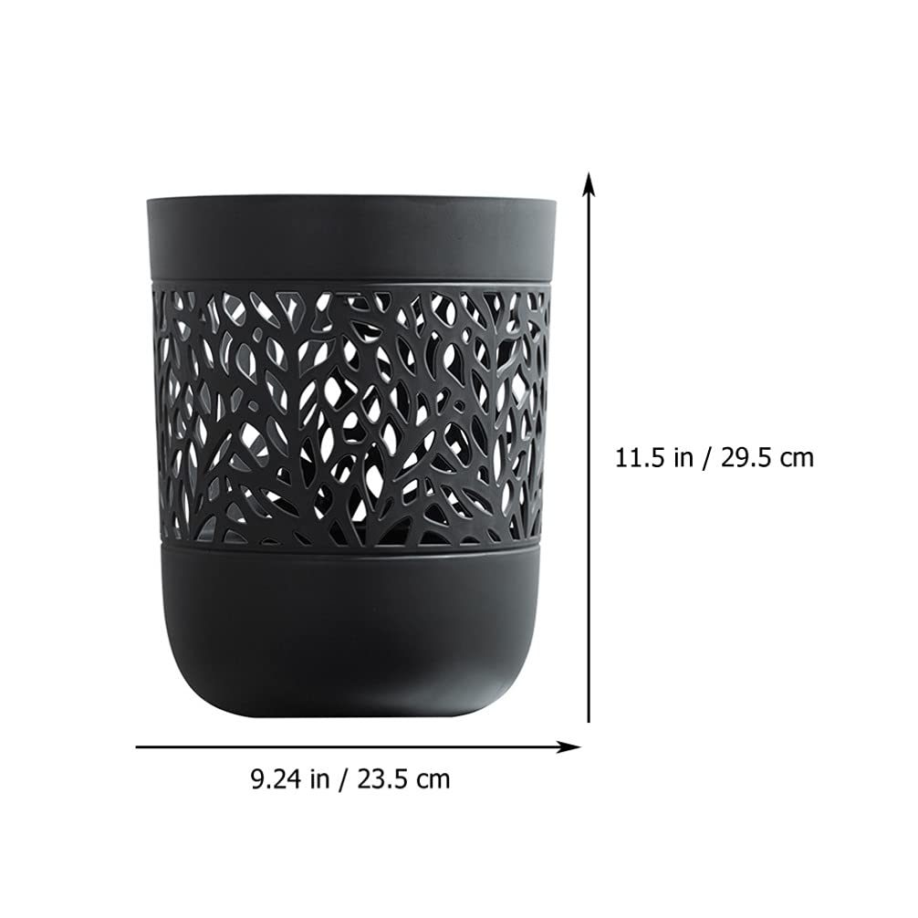 Jojofuny 2-Pack Small Plastic Trash Cans - Hollow Wastebasket for Bathroom, Bedroom, Kitchen, Office & Kids Room - Compact Garbage Bin for Home & Office Use - Perfect for Deskside, Under Sink & Closet Organization