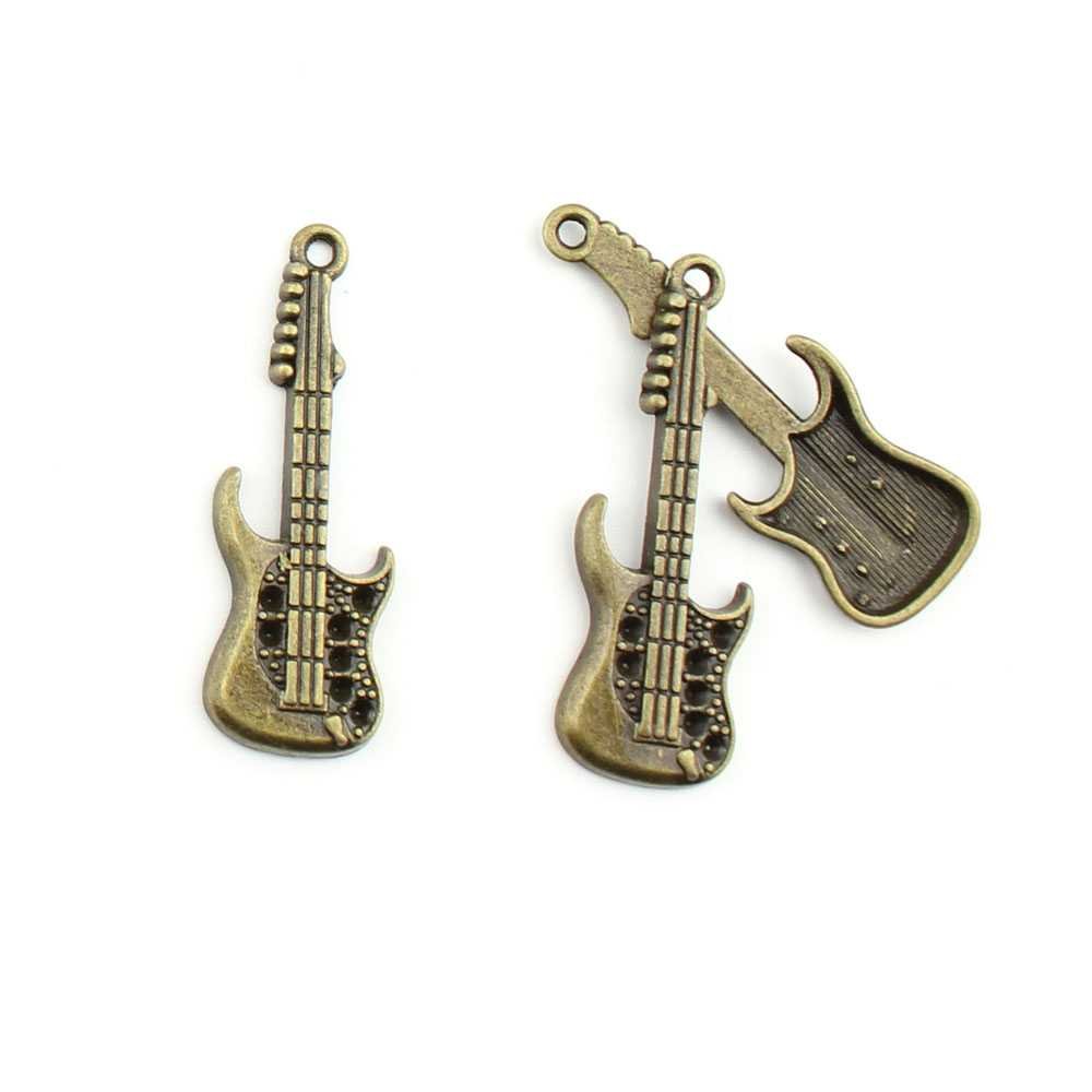 Wholesale Electric Guitar Pendants for Jewelry Making & Repair - DIY Craft Charms for Necklaces, Bracelets, and Keychains