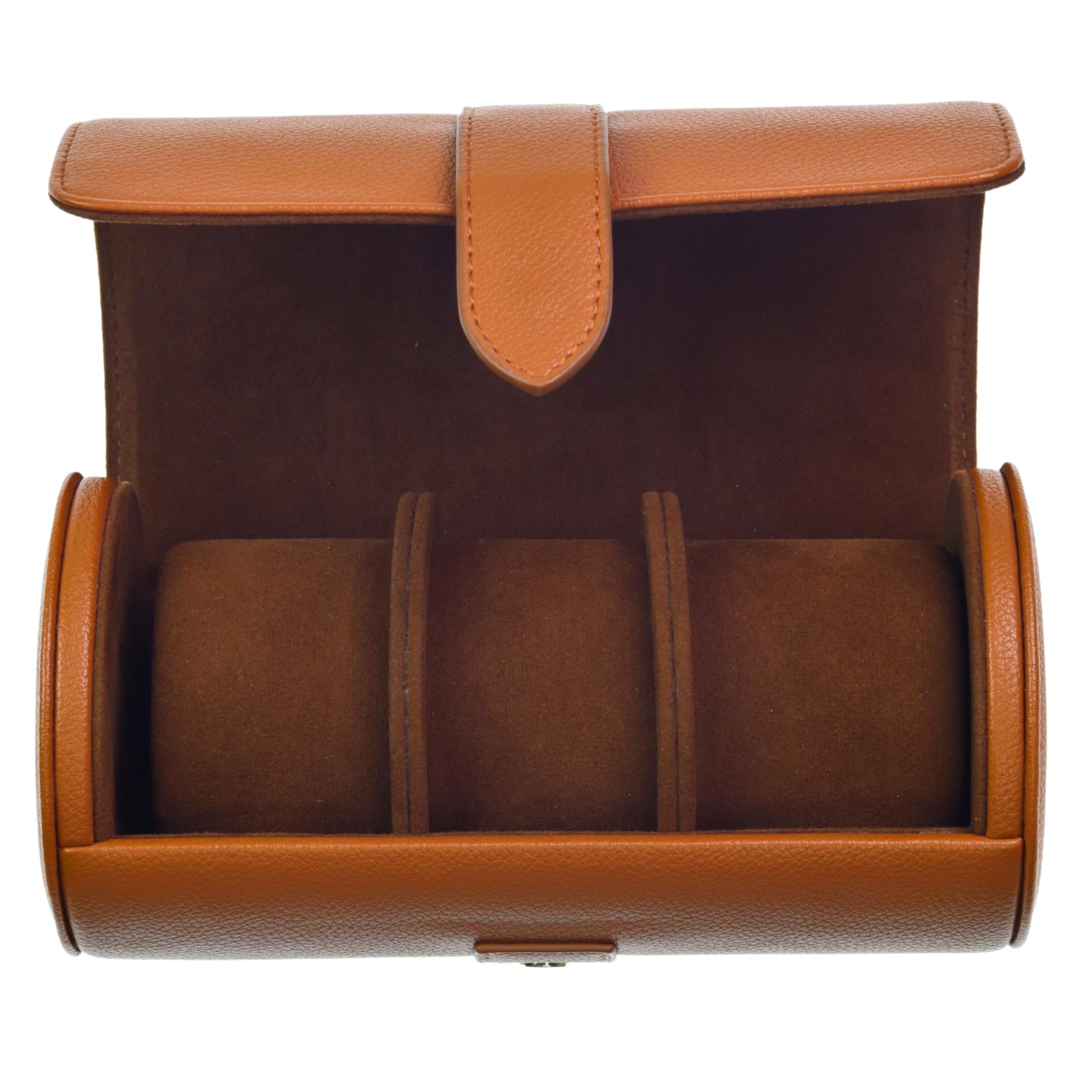 Luxury Executive Men's Watches & Bracelet Jewelry Box Organizer - Premium Cinnamon Wood Watch Case for Business Gifts & Travel Storage