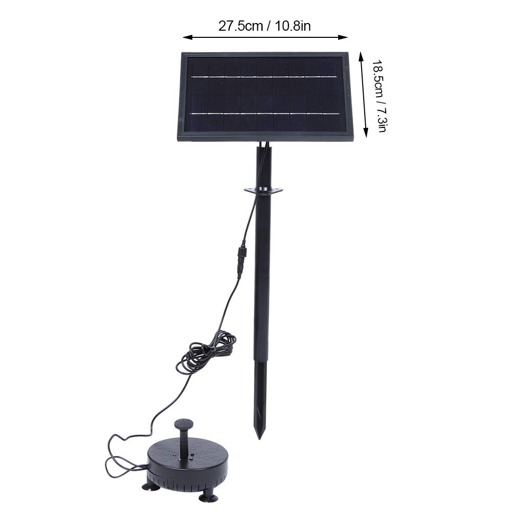 Solar Powered Floating Fountain Pump - 9V 8W Remote Control Outdoor Water Feature with LED Lights for Garden, Pond, Patio & Landscape Decoration | DIY Water Fountain Kit for Backyard, Yard & Pool Decor