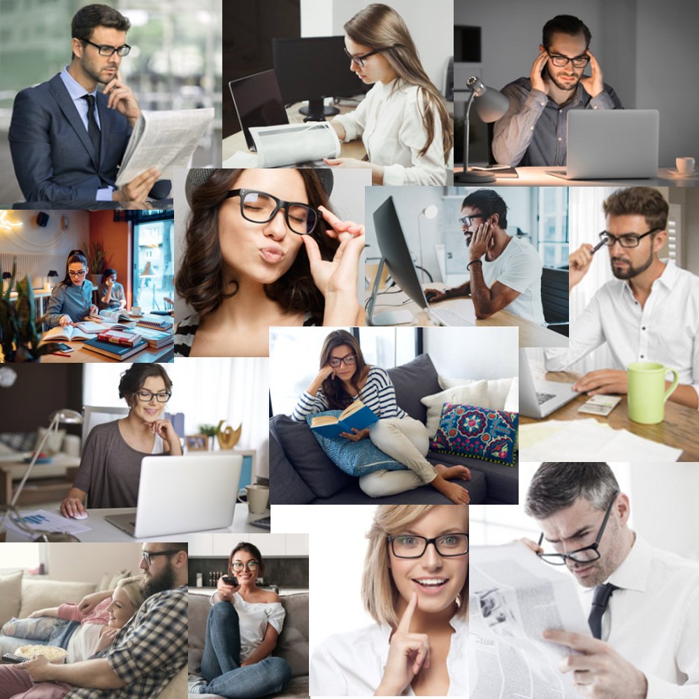 2 Pack No-Line Progressive Reading Glasses - 3 Power Strength for Multi-Focus Vision | Perfect for Reading, Computer Work & Crafting