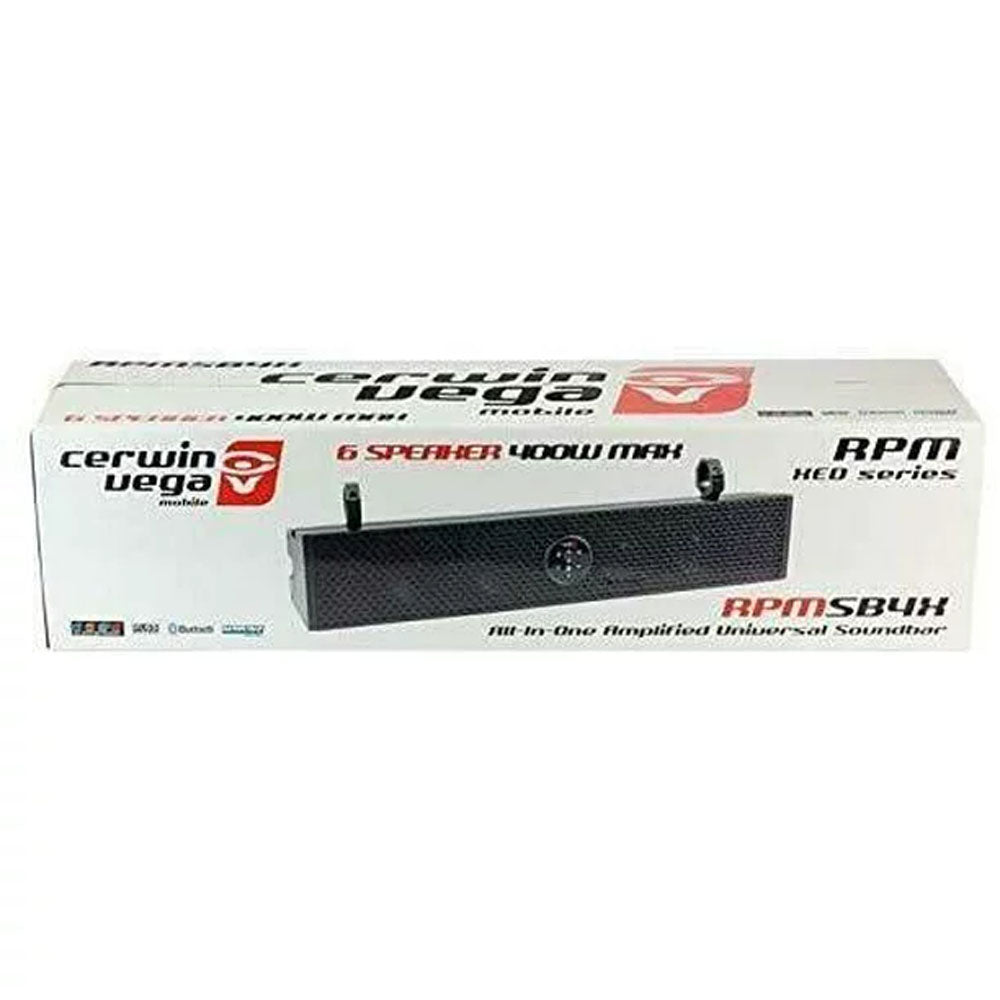Cerwin Vega SB4X 800W Max / 200W RMS 6-Channel Waterproof Sound Bar System for Boats, Outdoor Parties & Home Theater