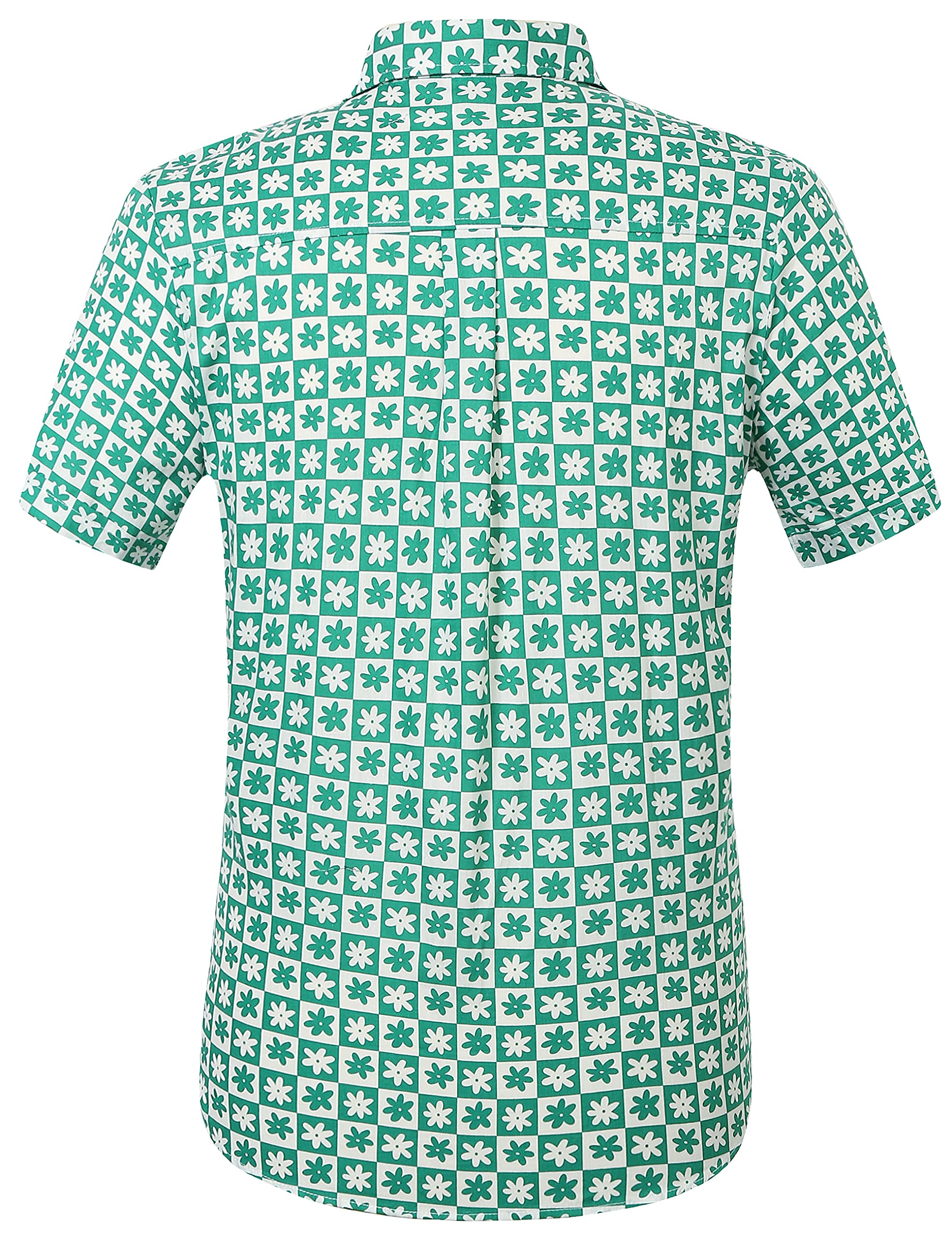 **Men's Hawaiian Shirt - Tropical Floral Short Sleeve Button Down Shirt for Beach, Summer & Casual Wear**    **使用场景:** Perfect for beach vacations, summer parties, luaus, casual outings, and tropical-themed events.