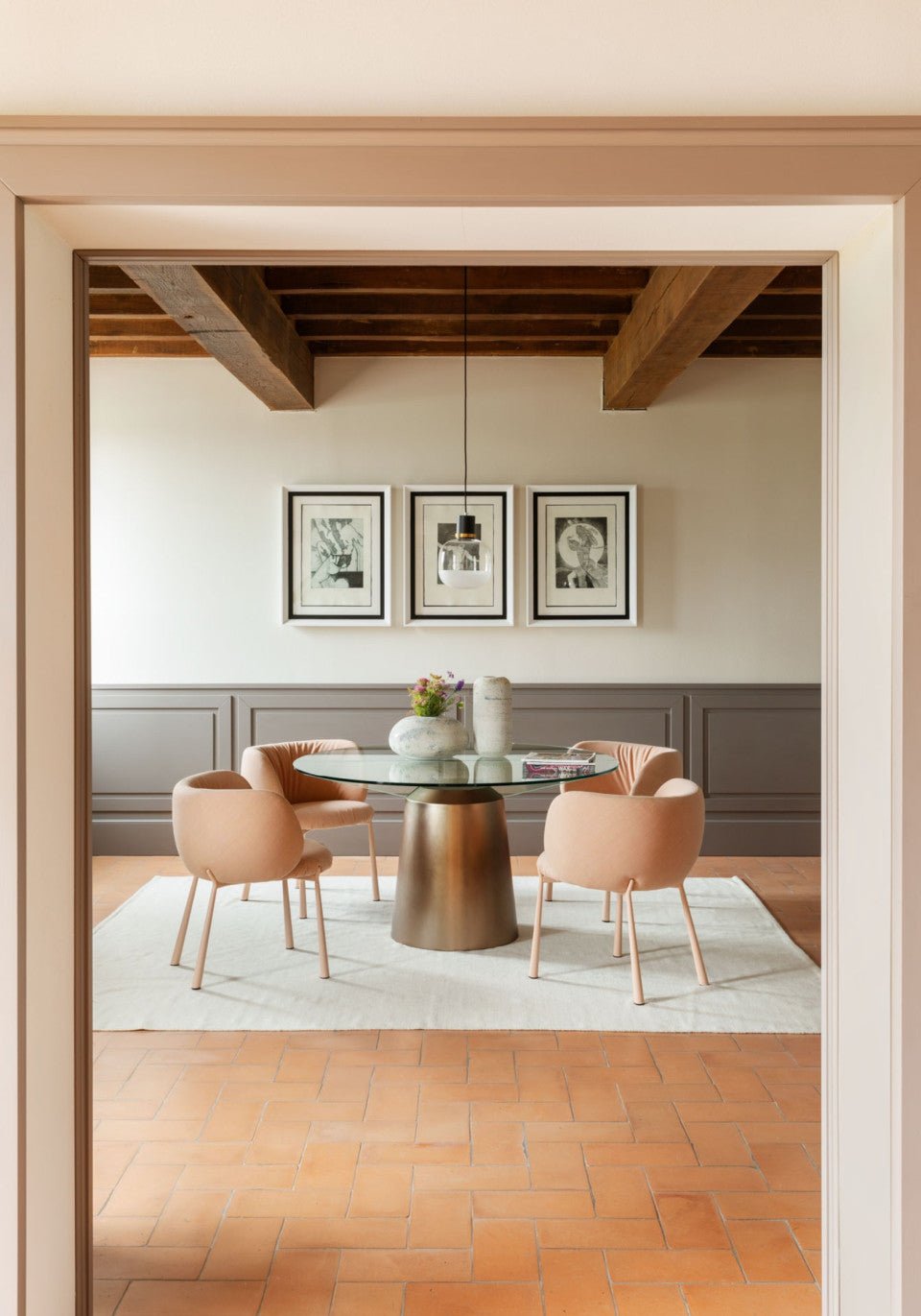 Midj Modern Spike Dining Table - Elegant & Durable for Kitchen, Dining Room & Small Space Gatherings