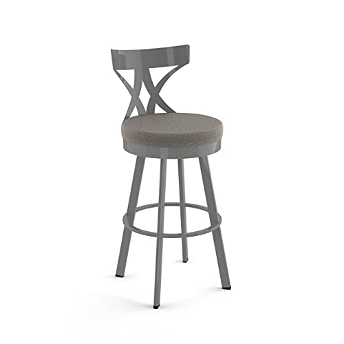 Silver Grey Polyester / Metallic Grey Metal