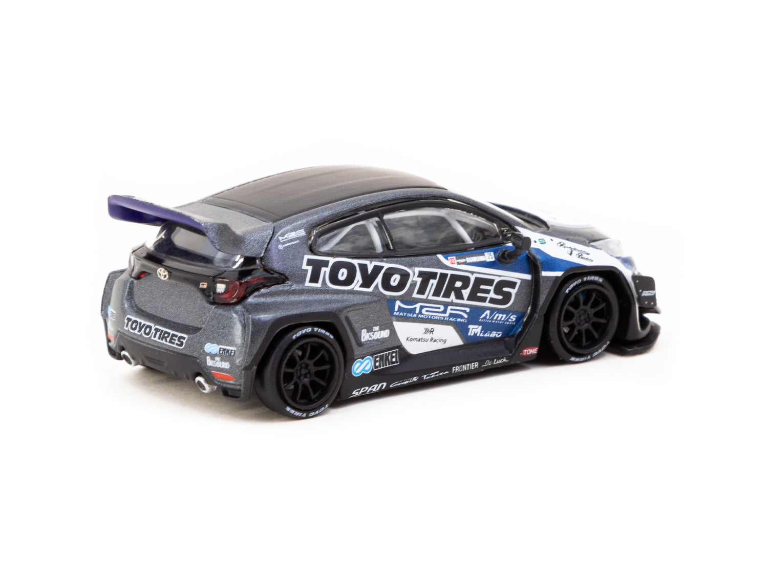 Tarmac Works 1/64 Scale Pandem Toyota GR Yaris Diecast Model Car with TOYO TIRES - Hobby64 Collection - Perfect for Display, Racing Enthusiasts, and Collectors