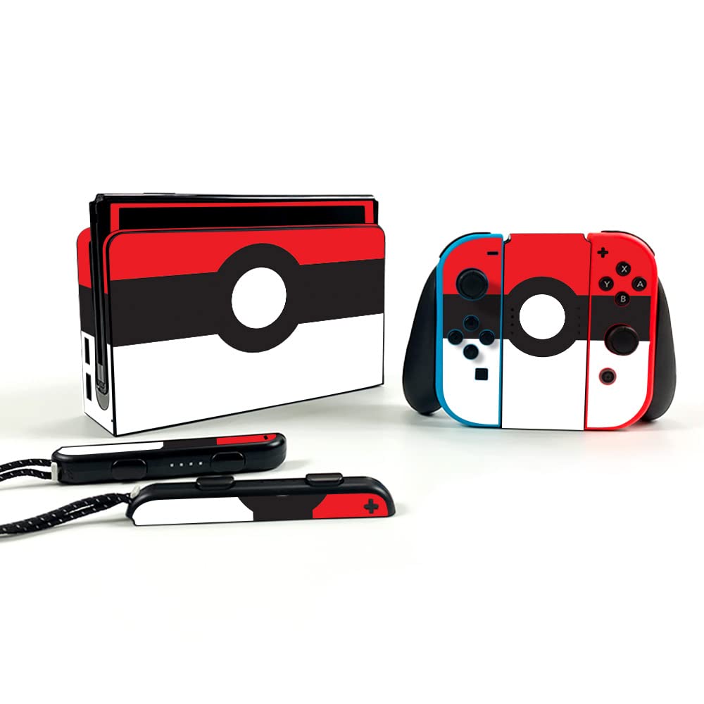 MightySkins Nintendo Switch OLED Skin - Battle Ball Design | Protective Vinyl Decal Wrap Cover | Durable, Easy to Apply & Remove | Made in USA | Perfect for Gaming, Travel & Personalization