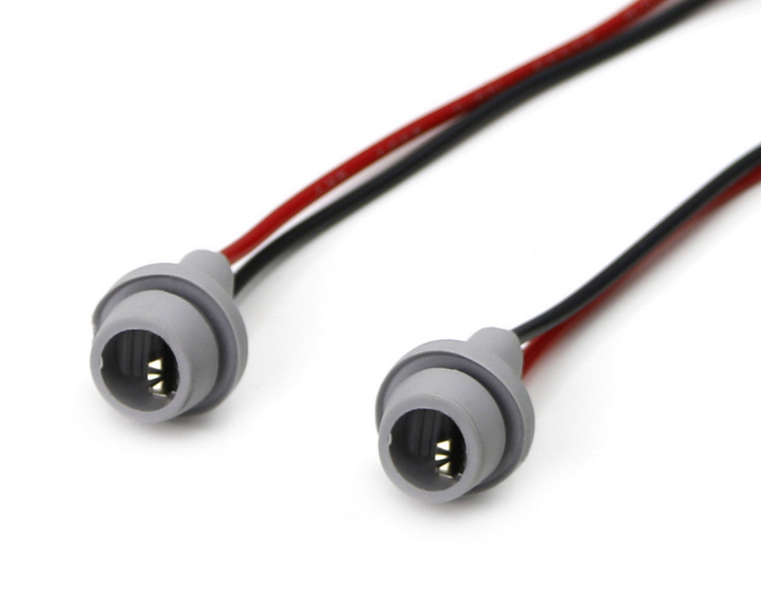 (2 Pack) 168 194 2825 W5W 920 921 T10 T15 Rubber Base Socket with Pigtail Wiring Harness - Compatible with Car, Truck, RV, and Marine Lighting Applications