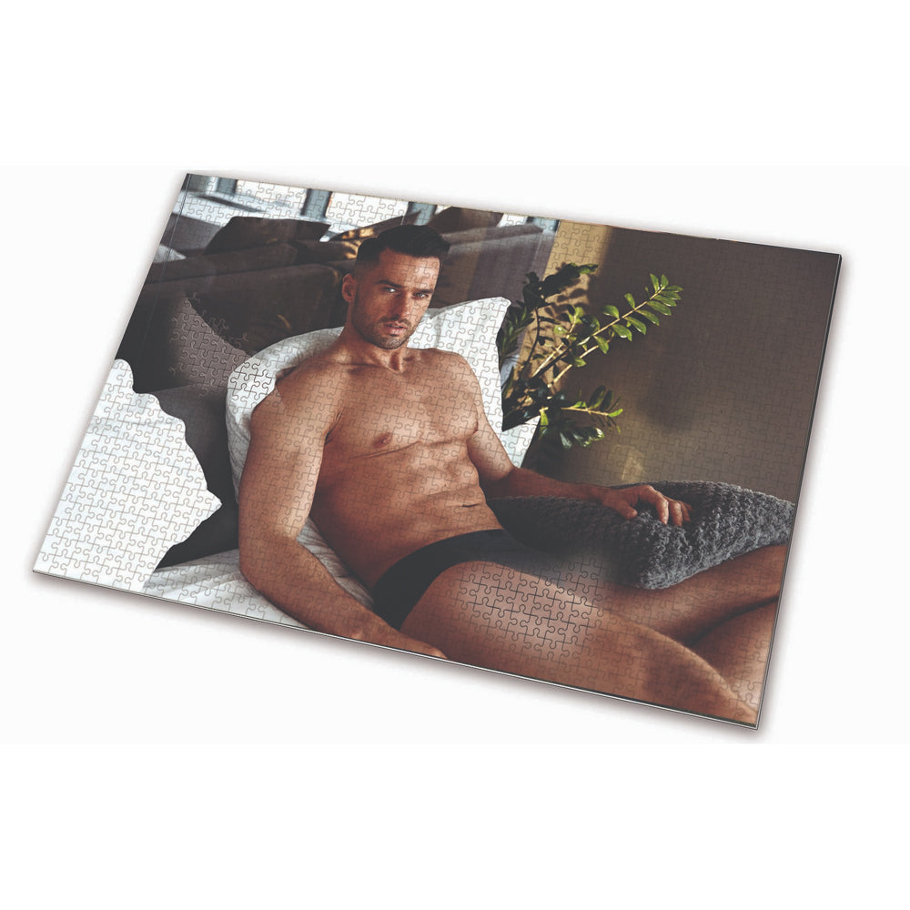 1000 Piece Jigsaw Puzzle - Handsome Man in Bed - Adult Puzzle Game for Couples & Date Nights - Perfect for Romantic Gifts & Home Decor