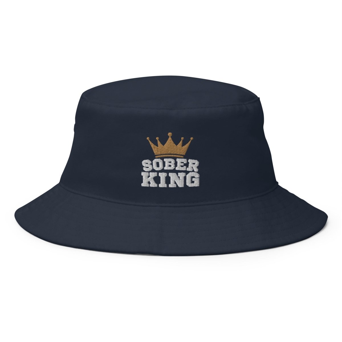 Sober King Embroidered Bucket Hat for Men & Women - Fashion Adjustable Sun Hat for Outdoor, Beach, Fishing & Summer Activities