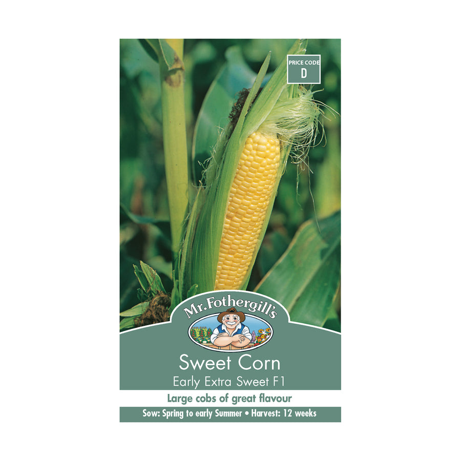 Early Extra Sweet F1 Corn Seeds - Premium Sweet Corn Variety for Home Garden & Fresh Eating | Perfect for Grilling, Canning & Summer BBQs