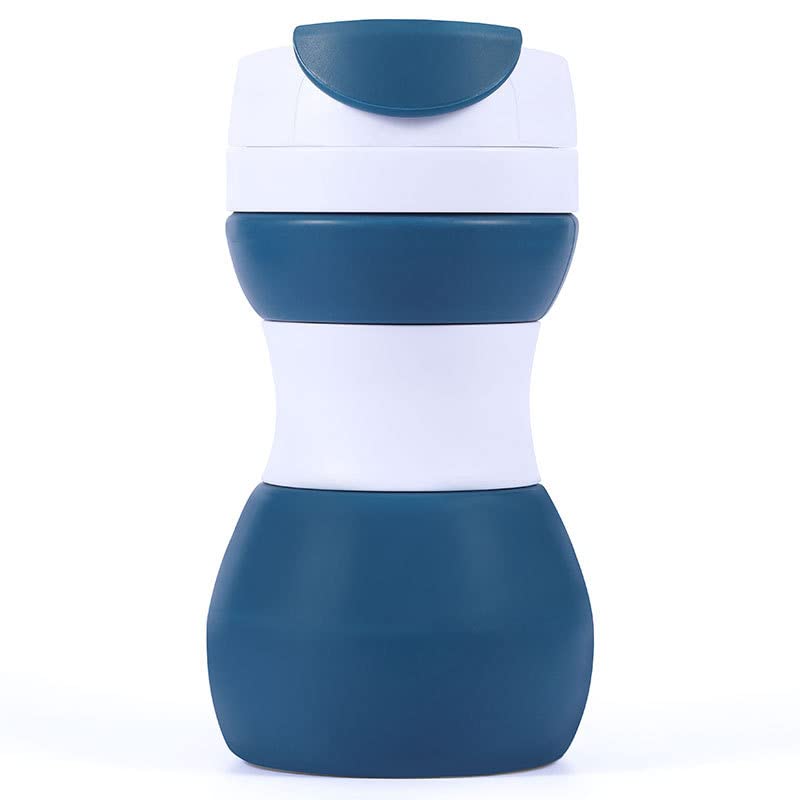 Foldable Silicone Travel Coffee Cup - 16.9oz/500ml Reusable Collapsible Mug, BPA-Free & Leak-Proof, 6 Colors (Dark Green) - Perfect for Camping, Hiking, Office, Gym & Daily Commute | Eco-Friendly Gift for Coffee Lovers | Ideal for Hot/Cold Beverages, Workouts & Travel | Great for Outdoor Adventures, Commuting & Home Use | Portable Coffee Mug for Travel, Office & Gym | Use for Morning Coffee, Office Breaks, Gym Hydration, Road Trips & Outdoor Activities