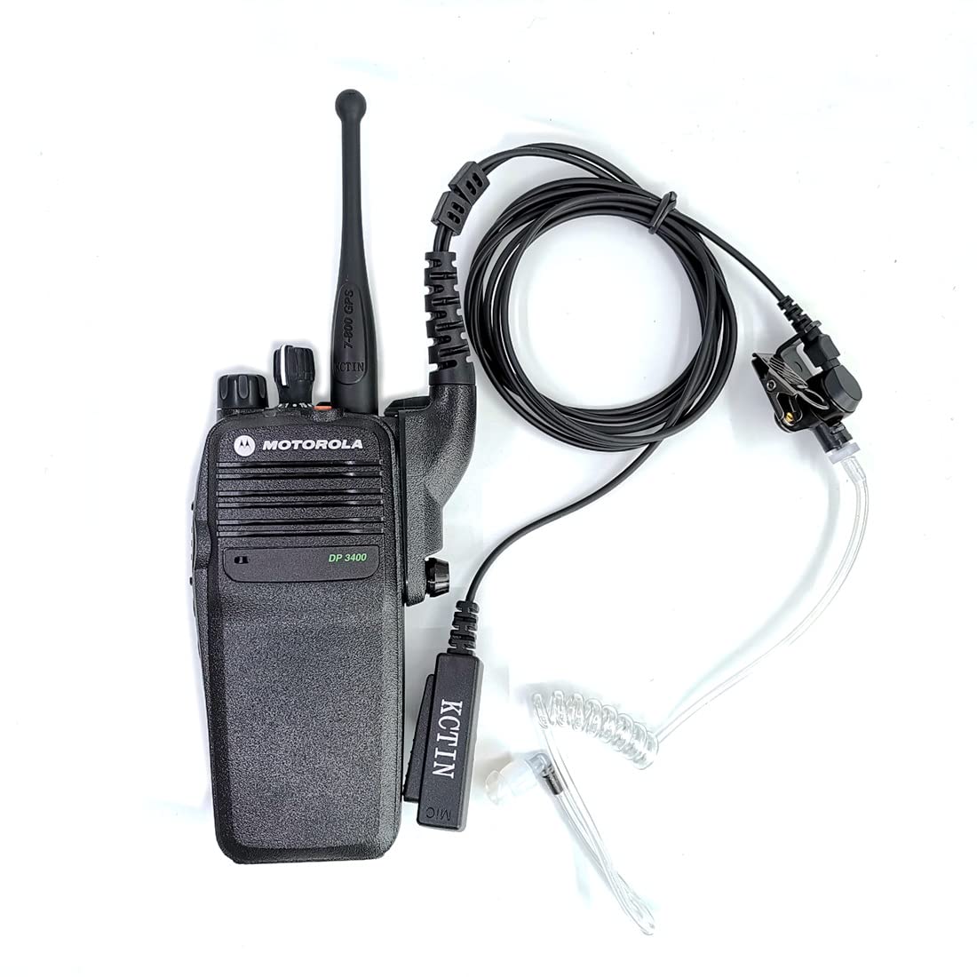 Motorola Walkie Talkie Earpiece with Mic & Acoustic Tube - Compatible with APX4000, APX6000, APX7000, APX8000, XPR6350, XPR6550, XIR8268 (1 Pack) - Ideal for Security, Construction & Outdoor Communication