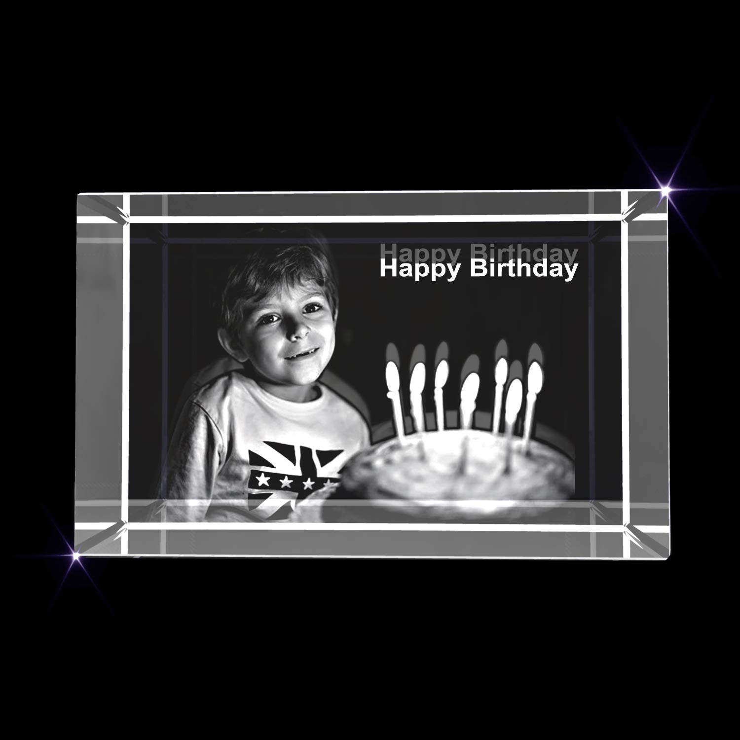 Personalized 3D Engraved Crystal Photo Gift for Birthday - Large Rectangle Keepsake for Anniversary, Wedding, Graduation & Special Occasions