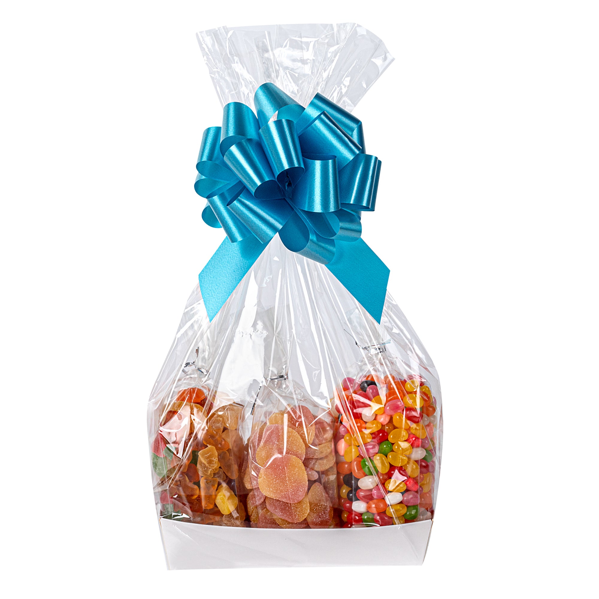 Clear Plastic Gift Basket Bags with Gussets - 8