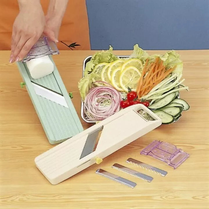 Benriner Japanese Mandoline Slicer for Vegetables & Fruits - Green | Professional Kitchen Tool for Salad, Sushi & Garnish Prep