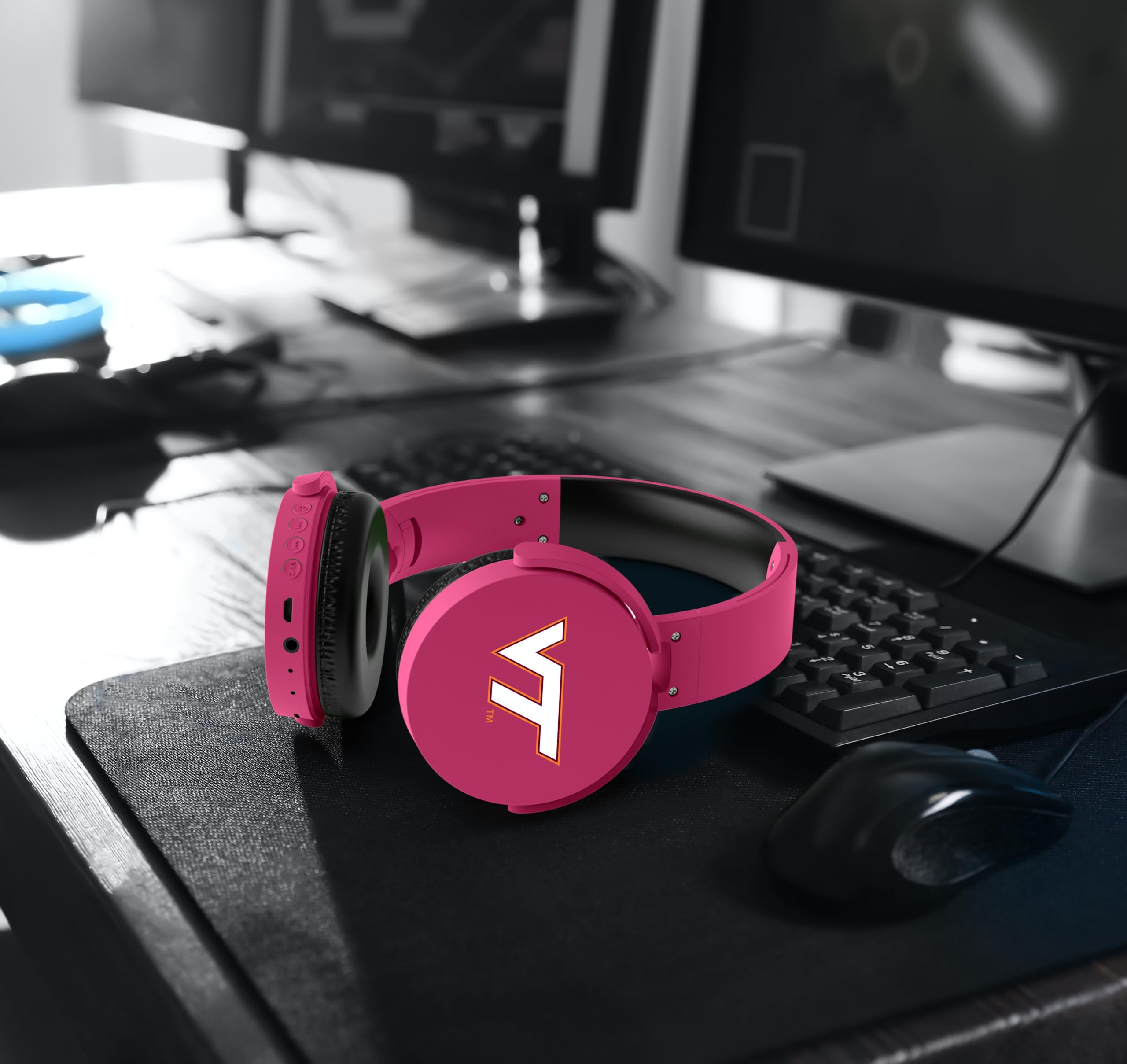 SOAR NCAA Wireless Bluetooth Headphones - Noise Cancelling, 40H Playtime, Lightweight Over-Ear Headset for Sports, Gaming & Travel