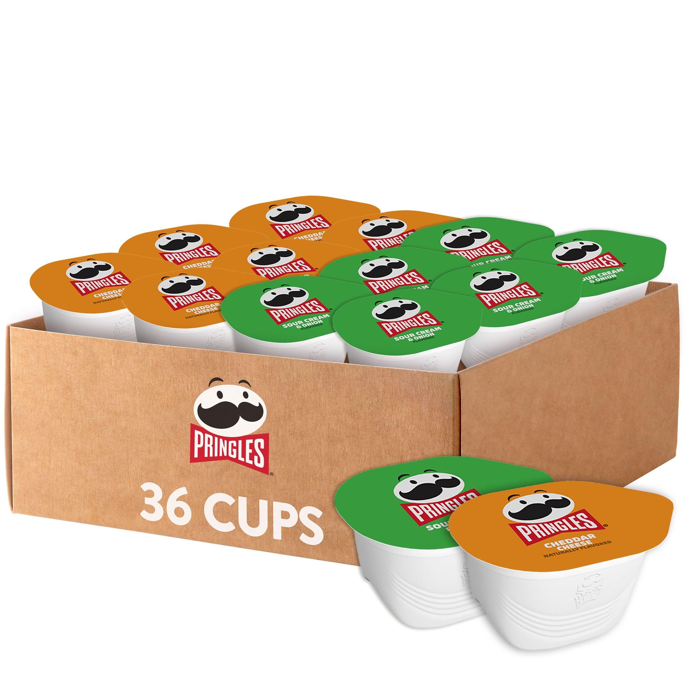 Pringles Potato Crisps Variety Pack (36 Cups) - Snack Stacks for Lunch, Office & Kids | Perfect for On-the-Go, School Lunches & Work Breaks