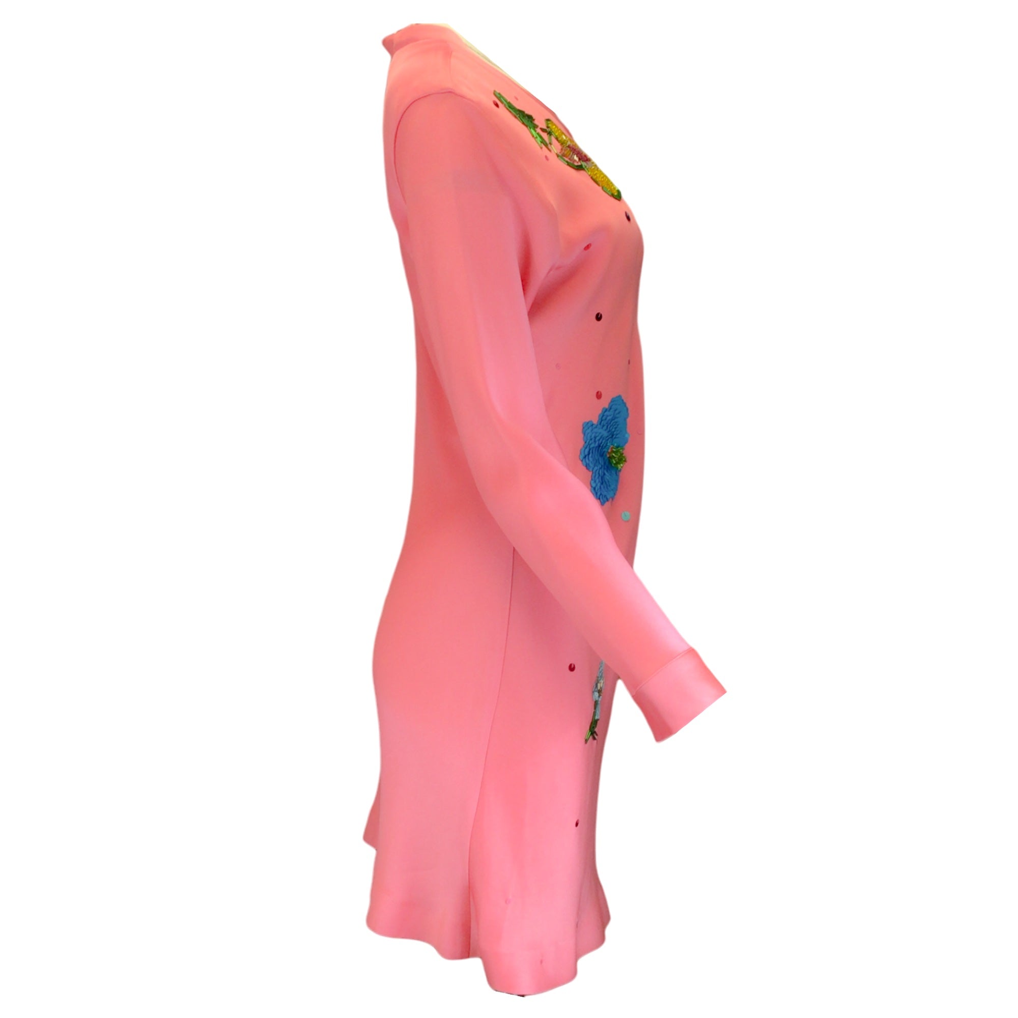 Marni Pink Candy Washed Crepe Satin Dress - Elegant Women's Party Gown for Evening Events, Weddings & Special Occasions