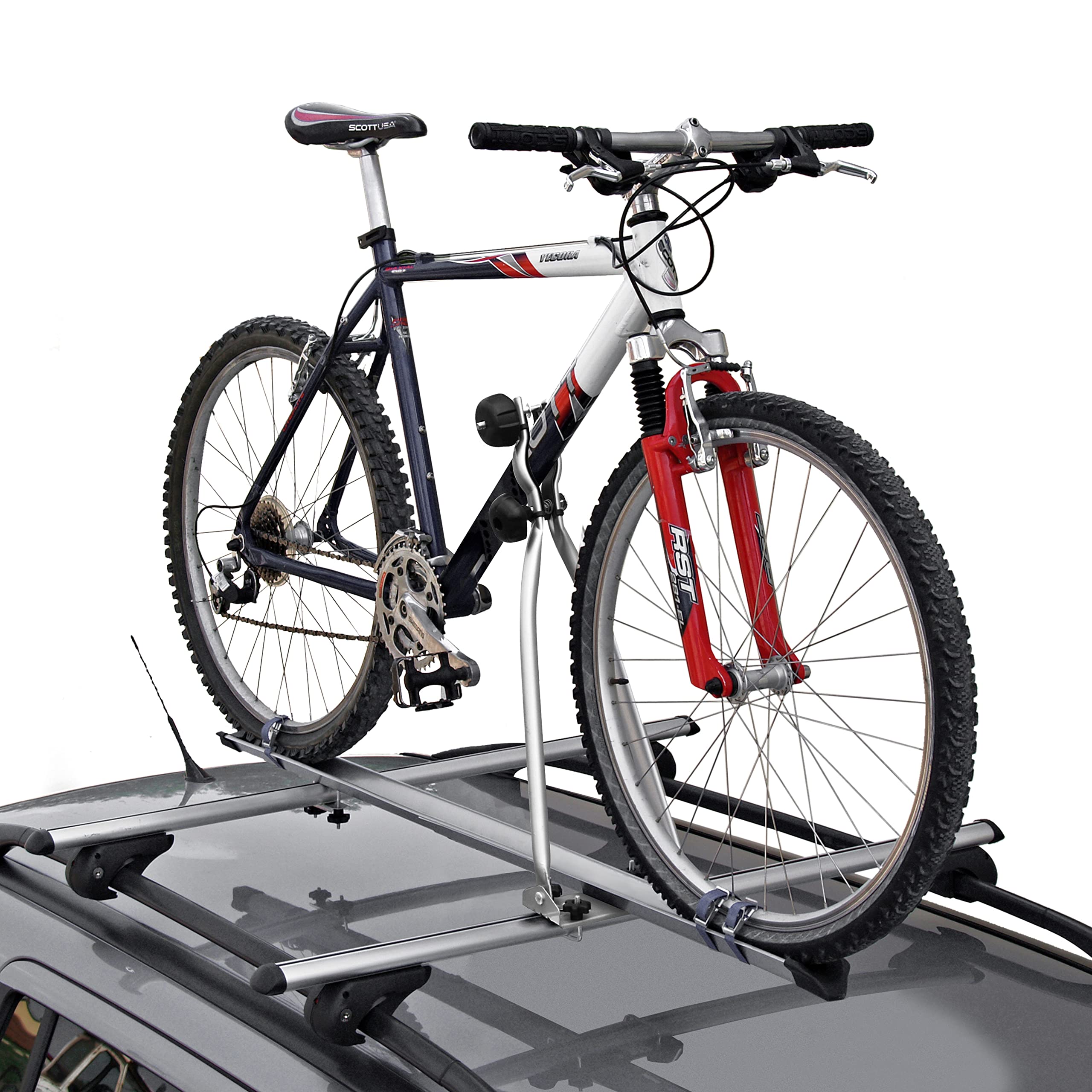 Huggy Bike Racks for Steel Roof - Heavy Duty Roof Mount Bicycle Carrier for Cars, SUVs & Trucks - Perfect for Road Trips, Camping & Outdoor Adventures