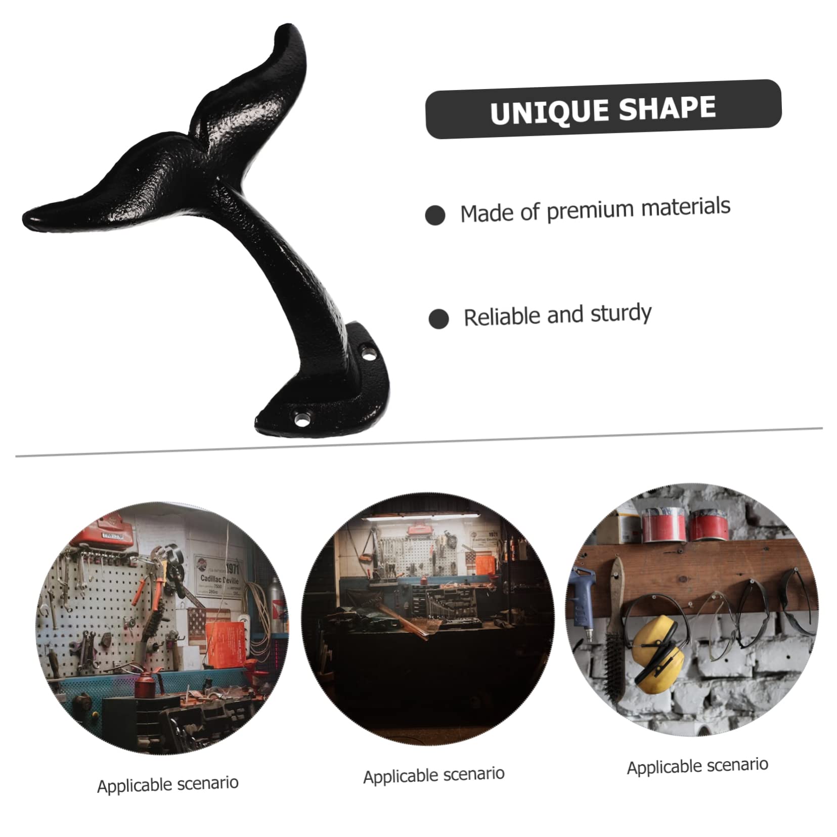 Heavy Duty Wall Mount Garage Organizer Hooks - Durable Tool Hanging Storage for Garage, Workshop & Shed Organization - Perfect for Hanging Tools, Bikes, Ladders & Garden Equipment
