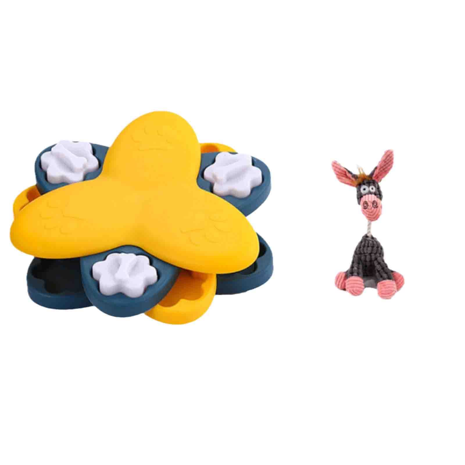 YUANstore Interactive Dog Puzzle Toy Set - Slow Feeder Bowl with Turntable Design for Dogs & Cats - Mental Stimulation & Training Game for Pets - Perfect for Mealtime Enrichment and Boredom Relief
