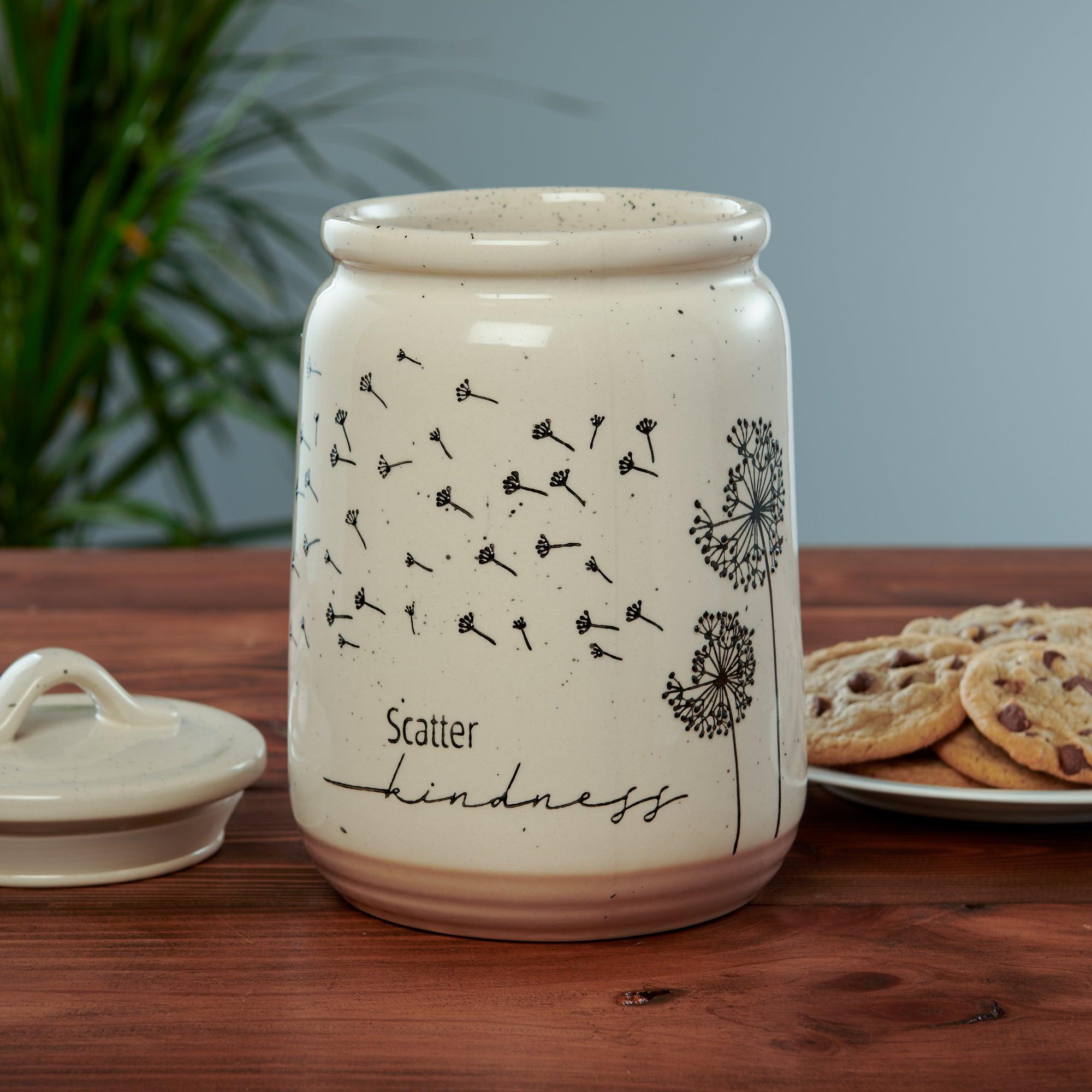 Dandelion Dreams Ceramic Canister Set - Airtight Food Storage Container for Kitchen Pantry Organization | Perfect for Flour, Sugar, Coffee & Dry Goods