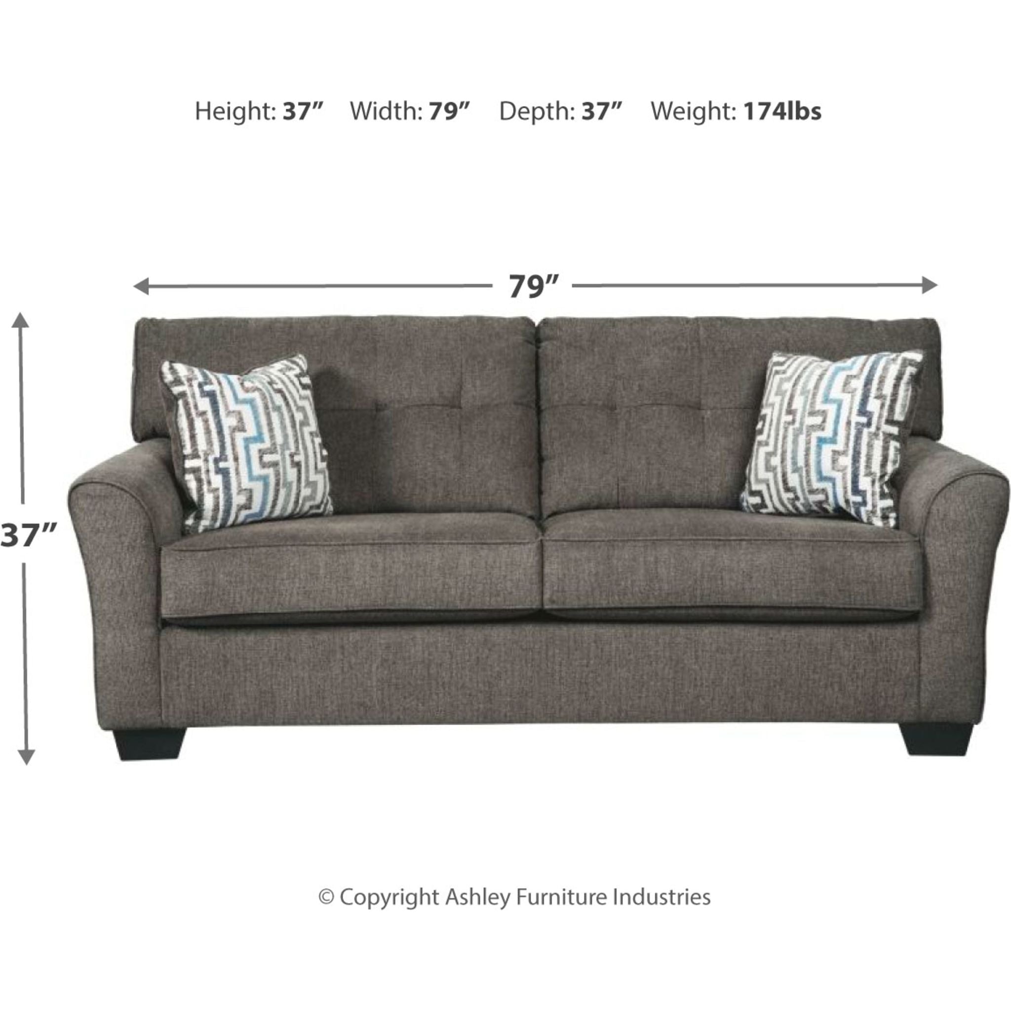 Alsen Full Size Convertible Sofa Bed with Granite Finish – Perfect for Small Apartments, Guest Rooms & Home Offices