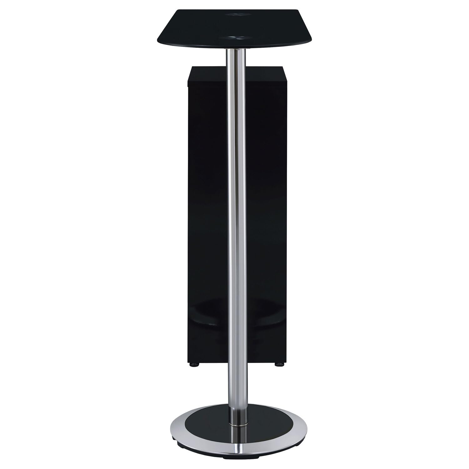 Black Bar Table with Wine Storage - Coaster Furniture 120451 | Perfect for Home Bars, Dining Rooms & Entertaining Spaces