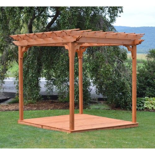 Premium Cedar Pergola with Deck & Swing Hangers - Outdoor Garden Gazebo for Patio, Backyard, and Poolside Relaxation | A&L Furniture