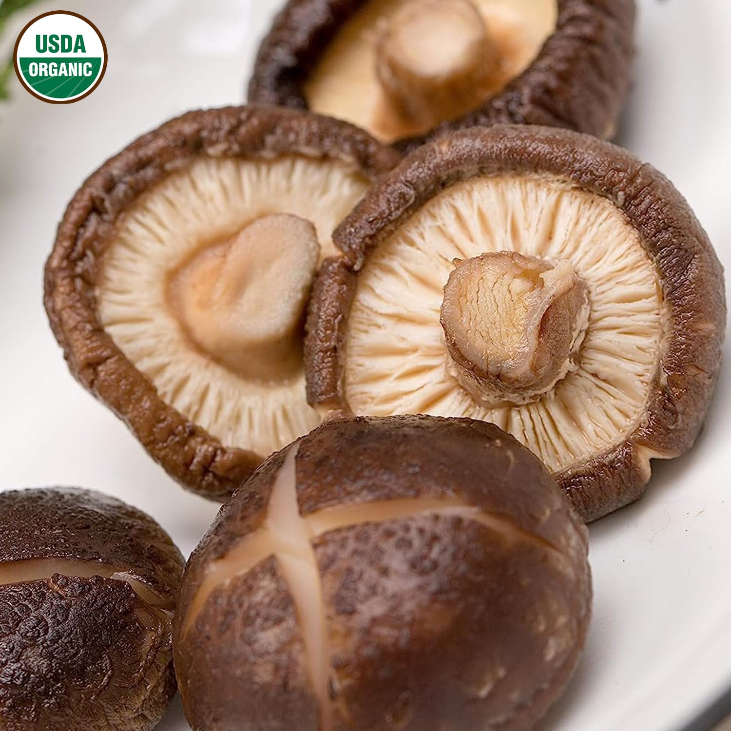USDA Organic Dried Shiitake Mushrooms - Healthy Vegan Mushroom Chips Snack for Weight Loss & Keto Diet | Perfect for On-the-Go, Movie Nights & Camping Trips