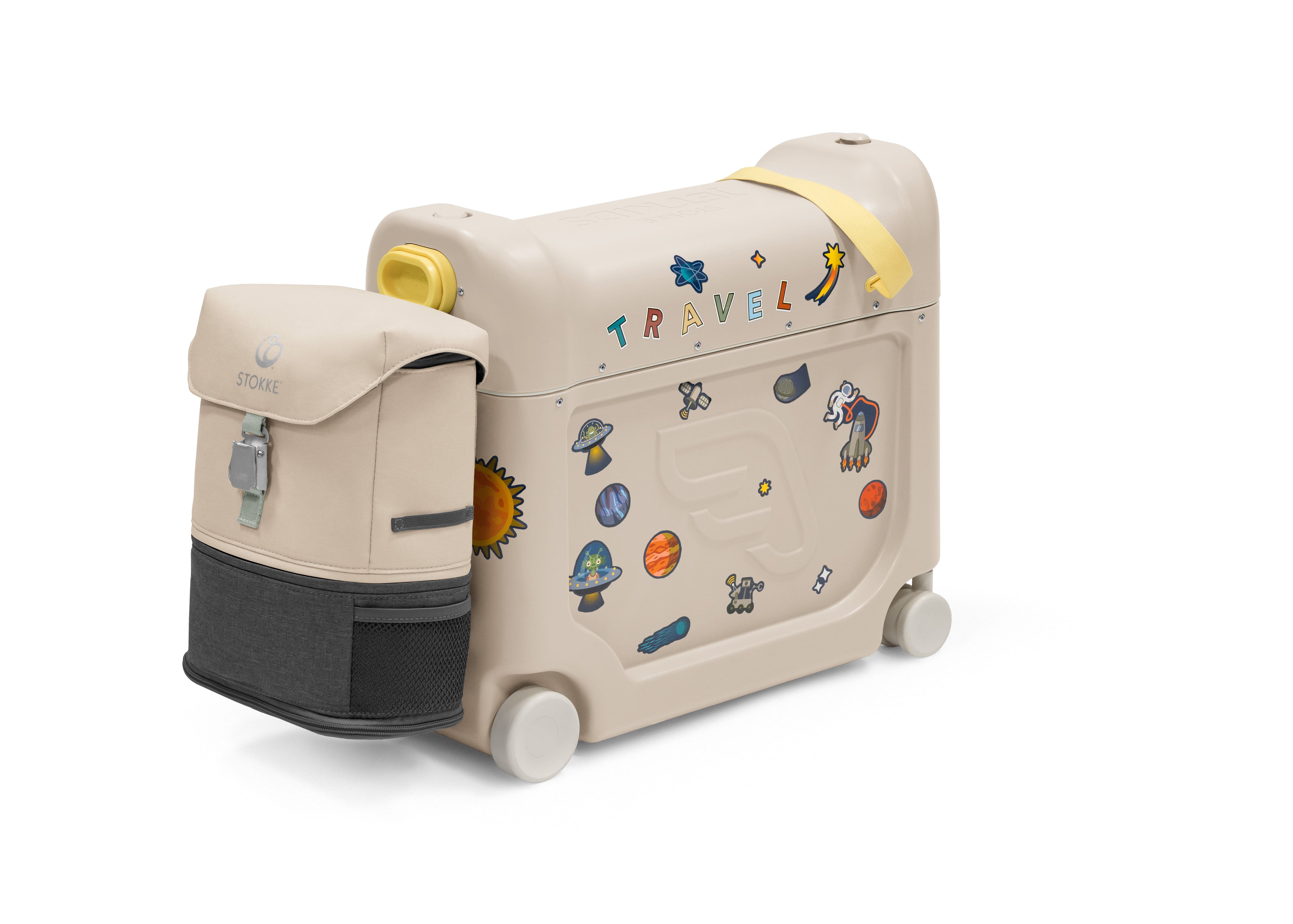 Stokke by JetKids BedBox & Crew Backpack Travel Bundle - Kids In-Flight Sleep Solution for Airplane Travel with Storage & Comfort