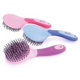 Bentley Slip-Resistant Mane & Tail Horse Grooming Brush - Blue | Detangling & Shining for Horses, Ponies & Show Grooming