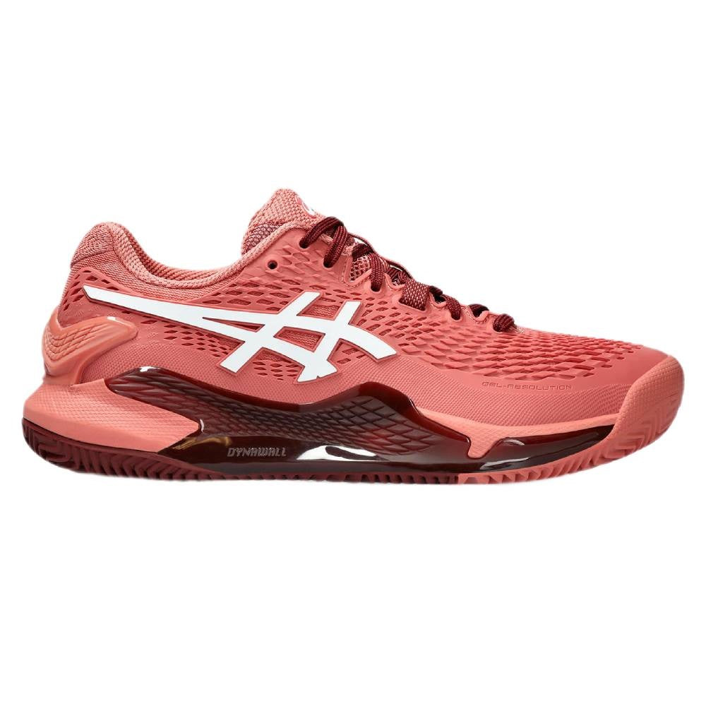 ASICS Gel Resolution 9 Women's Clay Court Tennis Shoes - Light Garnet/White | High-Performance for Competitive Play & Training | Perfect for Outdoor Clay Courts & Tennis Tournaments