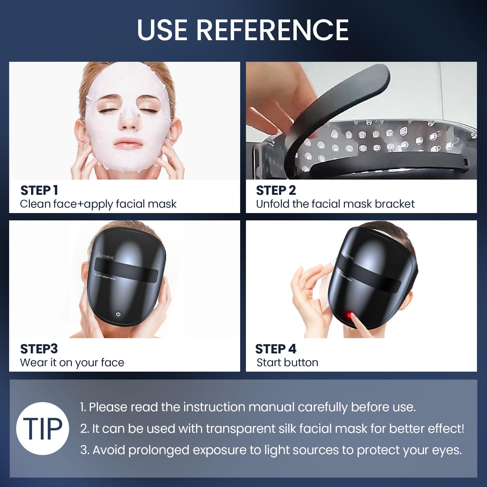 7-Color LED Face Mask Light Therapy for Acne & Wrinkles - At-Home Skincare Treatment for Mild to Moderate Acne, Anti-Aging Facial Care - Perfect for Daily Skin Rejuvenation & Spa Night Self-Care Routine