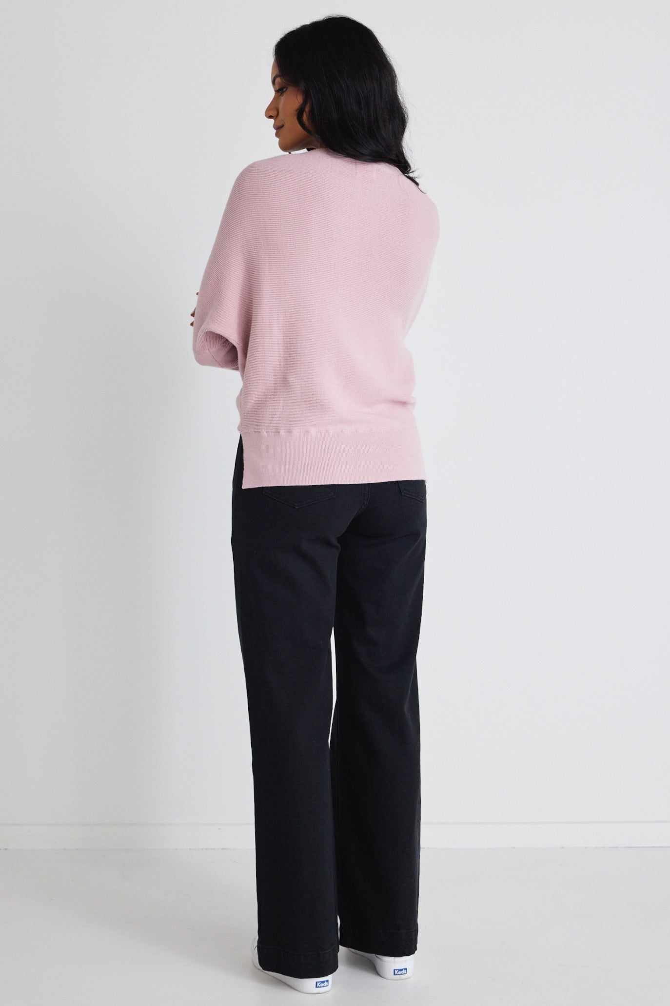 Blush Pink Batwing Knit Jumper for Women - Soft Oversized Sweater for Fall & Winter - Cozy Casual Wear for Dates, Office & Weekend Outings