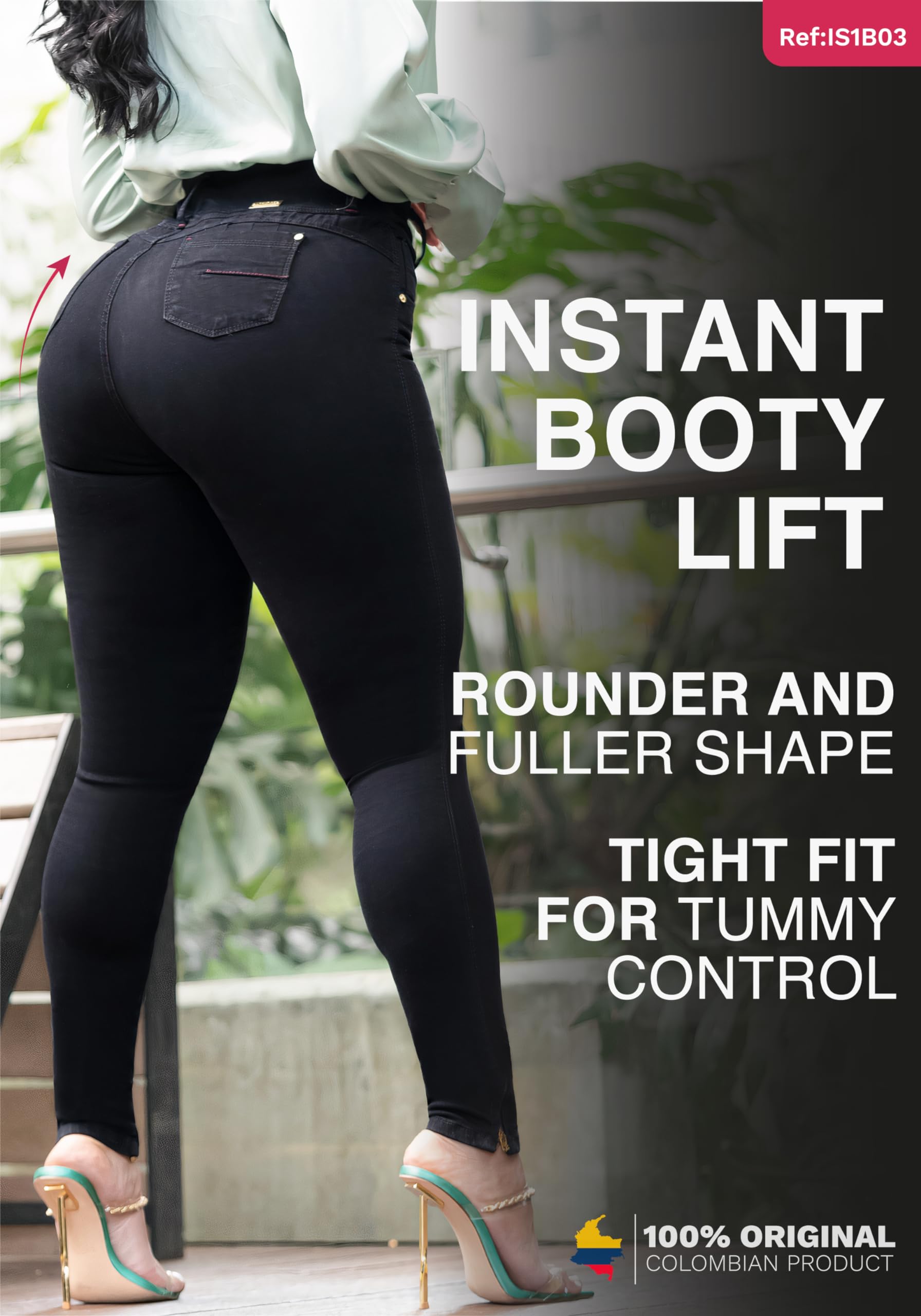 LT.ROSE High Waisted Butt Lifting Jeans for Women | Colombian Style